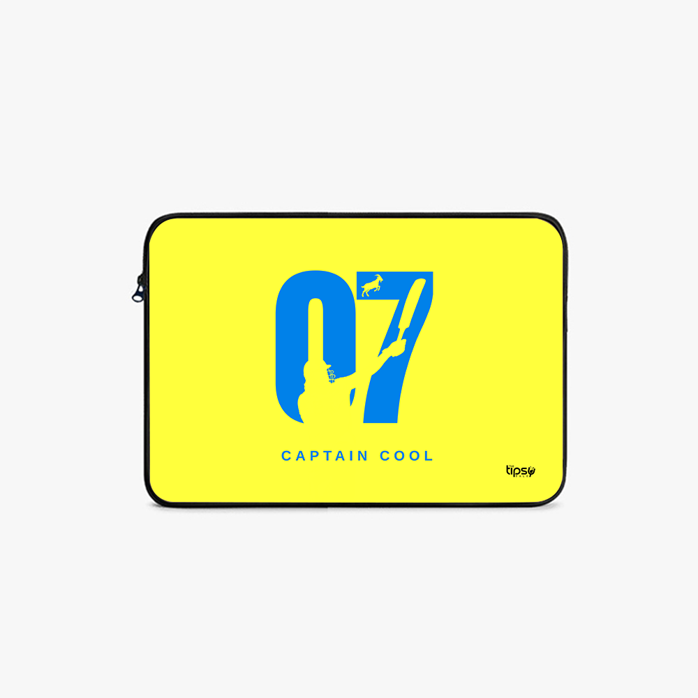 "M S DHONI - CRICKET FAN BASE" -Laptop Sleeves:Bold Modern Design for Every Size