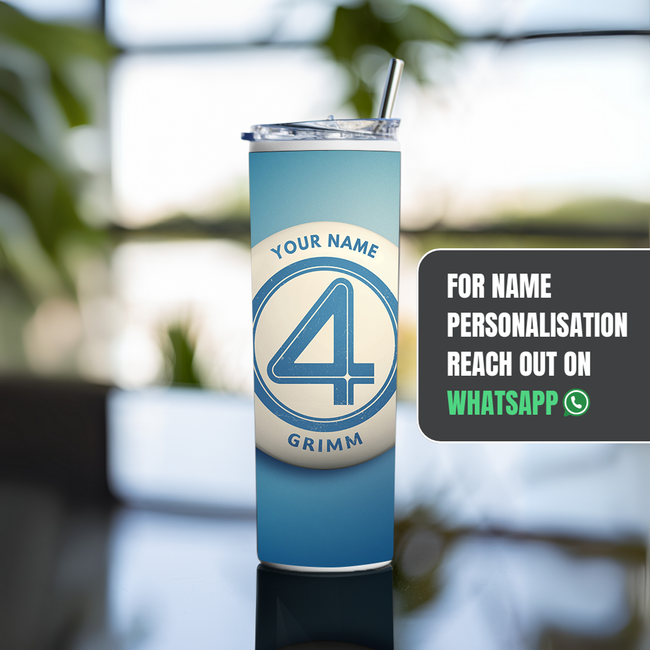 "FANTASTIC FOUR" Tumbler with Metal Straw