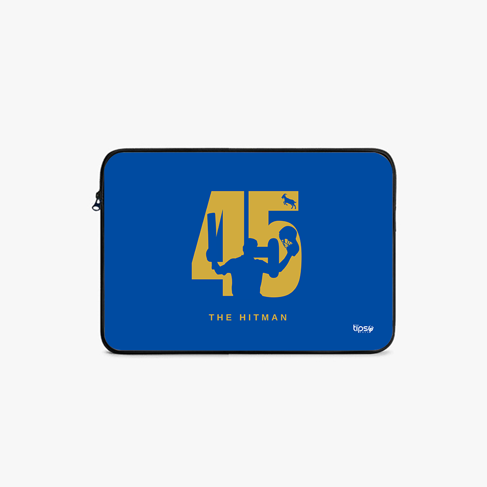 "ROHIT SHARMA - CRICKET FAN BASE" -Laptop Sleeves:Bold Modern Design for Every Size