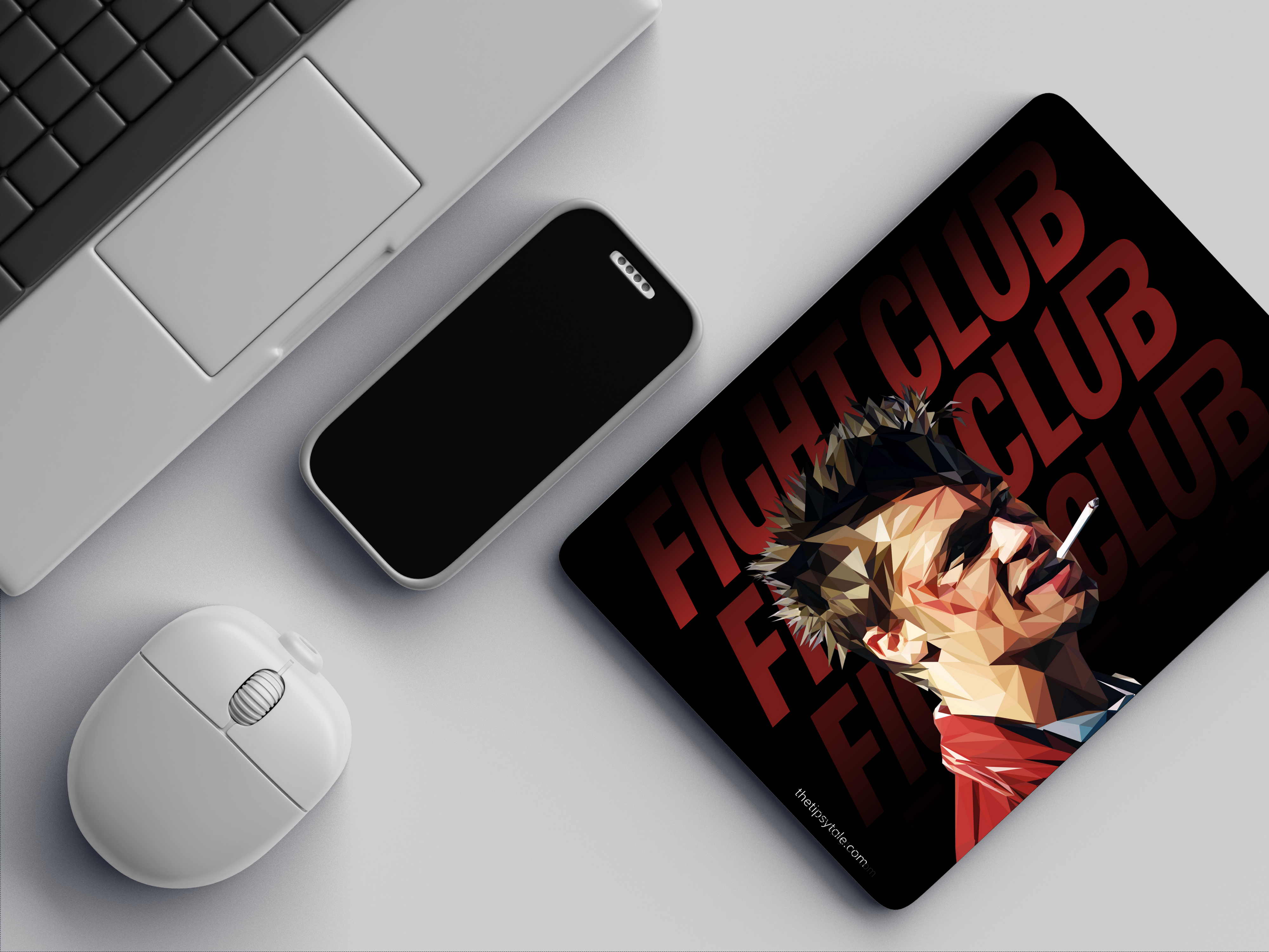 "FIGHT CLUB - BRAD PITT - ENTERTAINMENT EDITION" Mousepad Enhance Your Workspace with Style