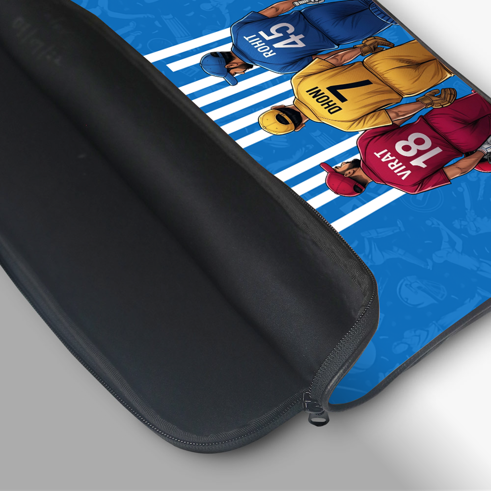 "THE BIG 3 - CRICKET FANDOM" -Laptop Sleeves:Bold Modern Design for Every Size