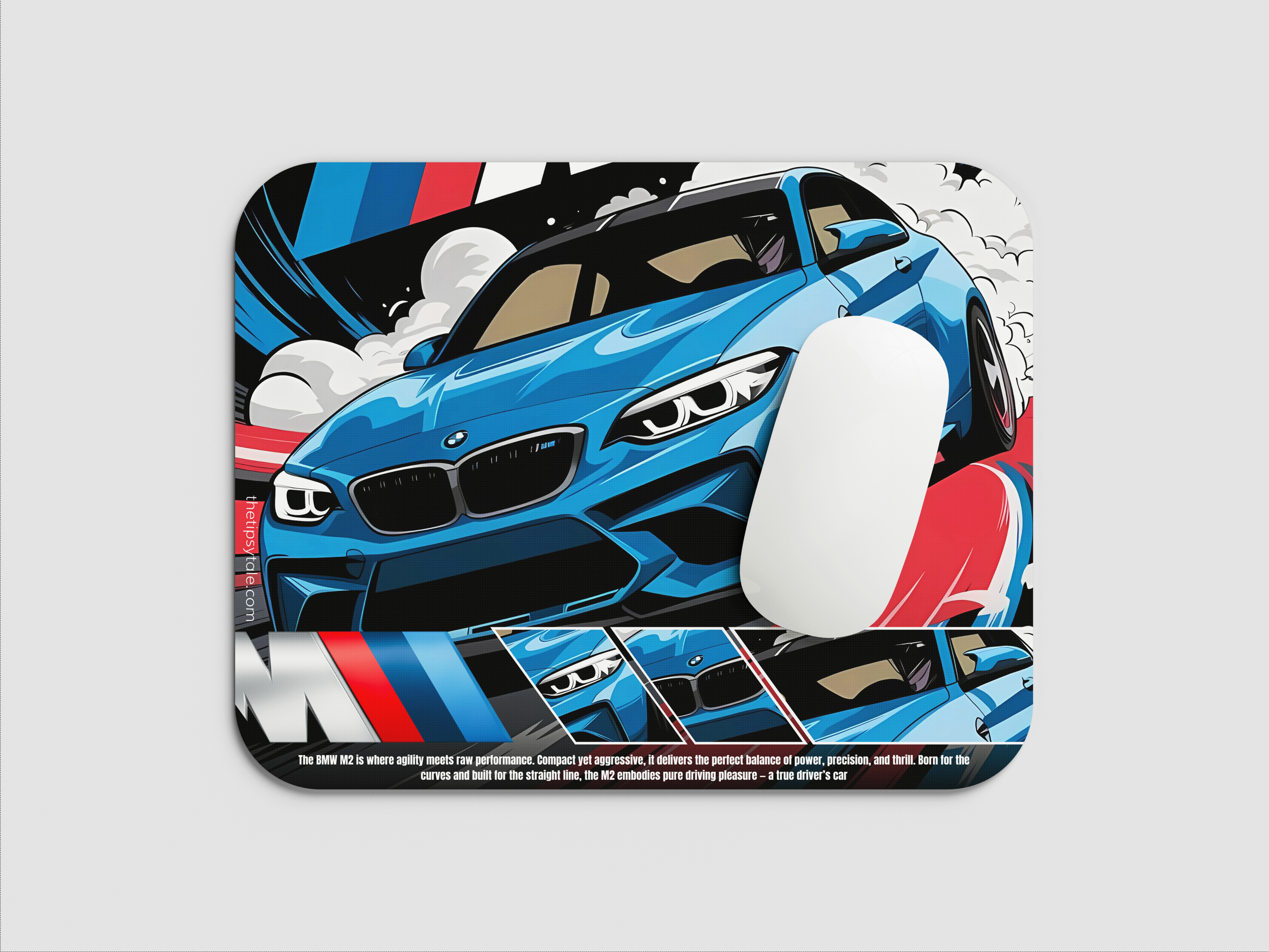 "BMW M2 - A TRUE DRIVER'S CAR" Mousepad Enhance Your Workspace with Style