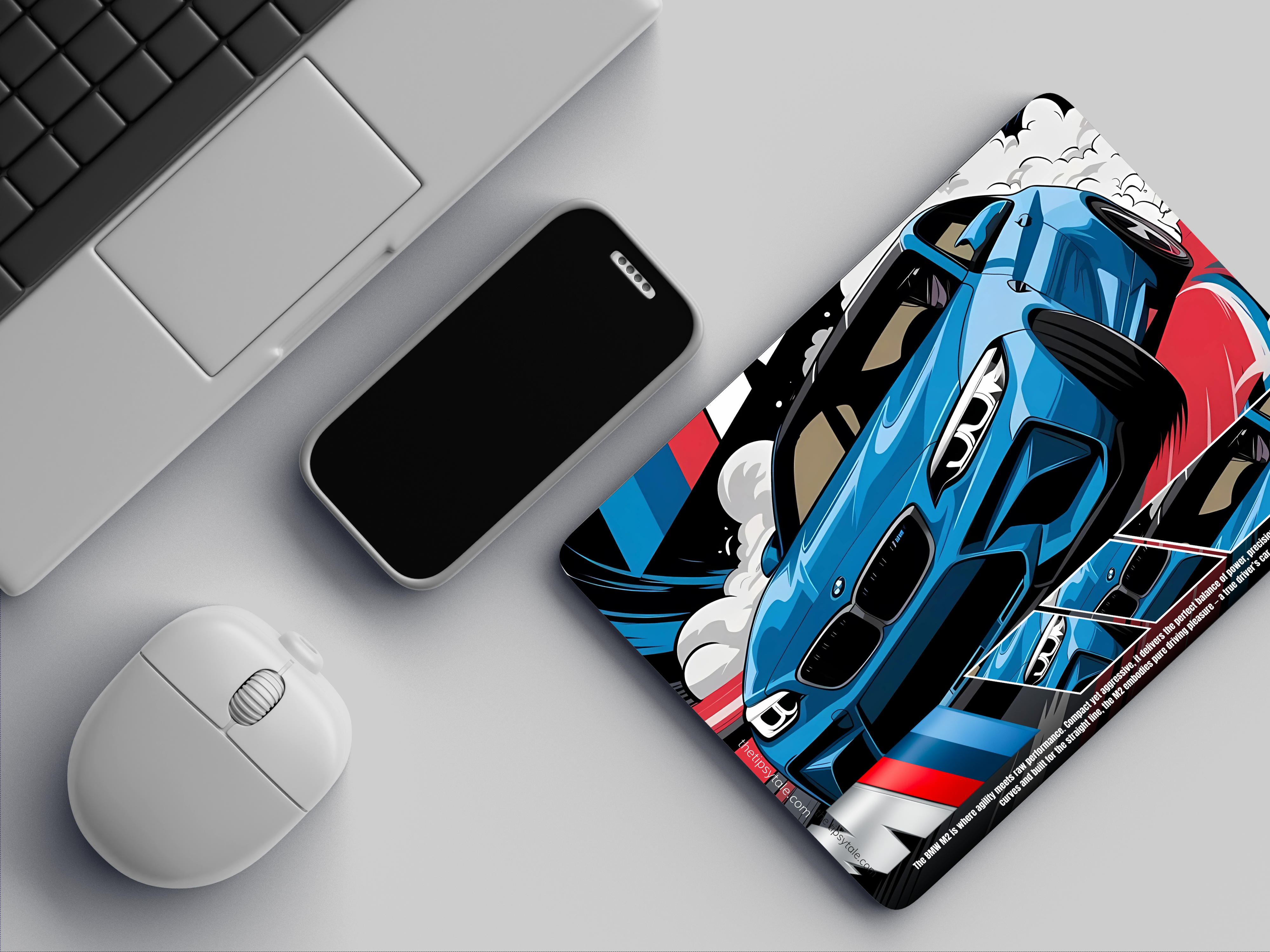 "BMW M2 - A TRUE DRIVER'S CAR" Mousepad Enhance Your Workspace with Style
