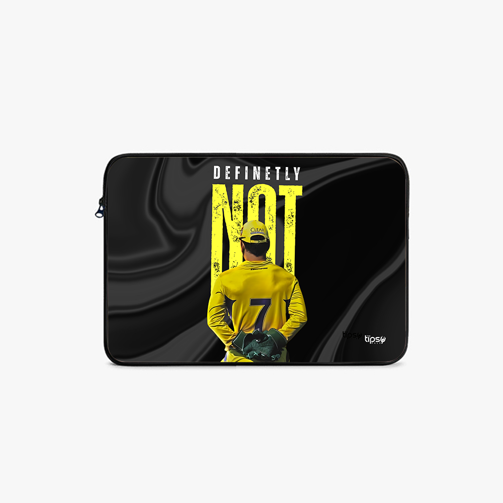 "DHONI 7 - CRICKET FANBASE" -Laptop Sleeves:Bold Modern Design for Every Size