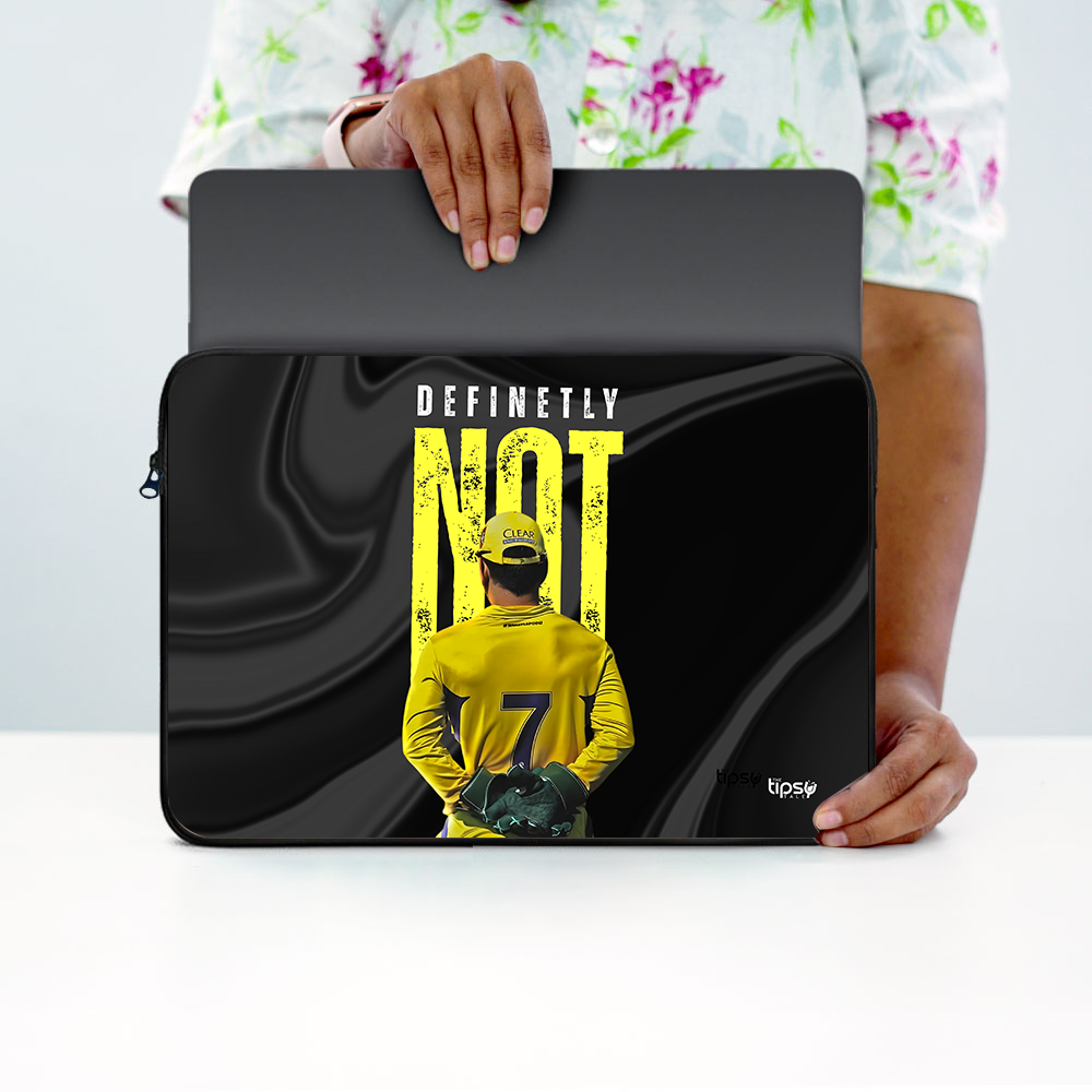 "DHONI 7 - CRICKET FANBASE" -Laptop Sleeves:Bold Modern Design for Every Size