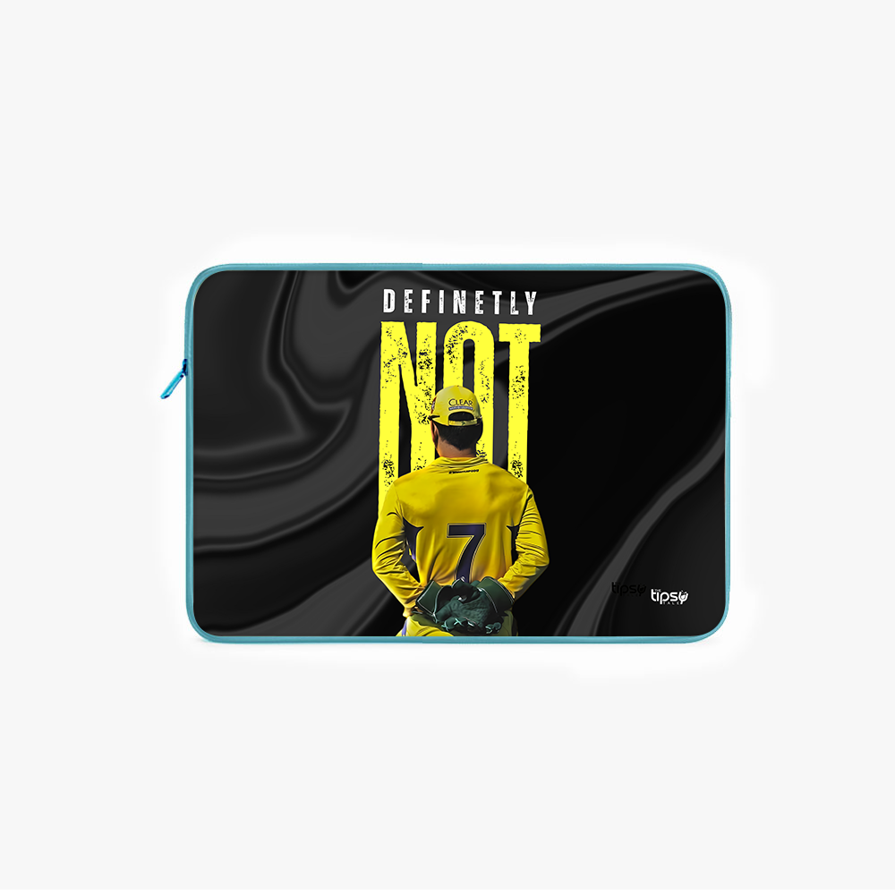 "DHONI 7 - CRICKET FANBASE" -Laptop Sleeves:Bold Modern Design for Every Size