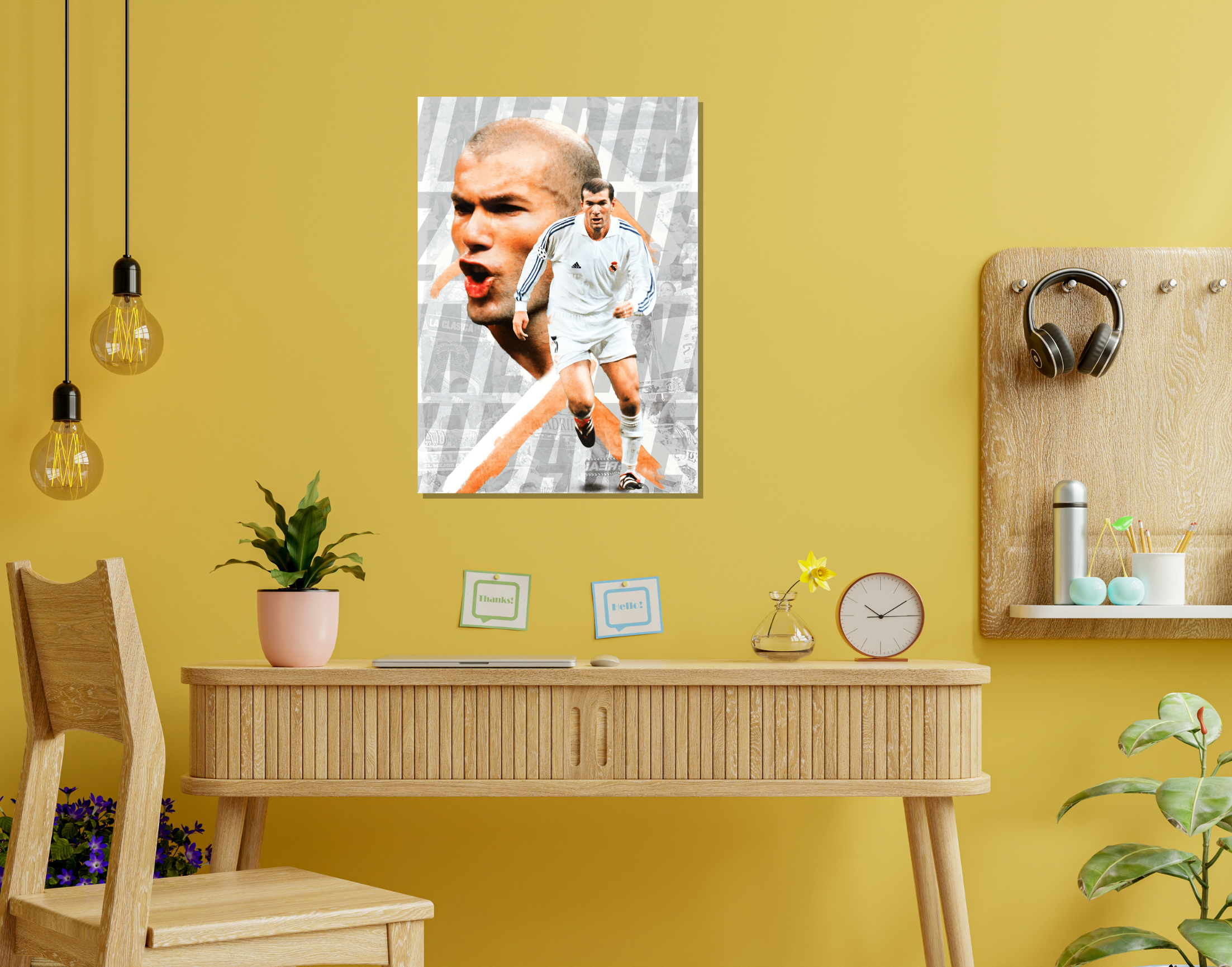"Zinedine Zidane: Real Madrid"- Shiny & Sturdy Metallic Poster Art That Pops & Sticks