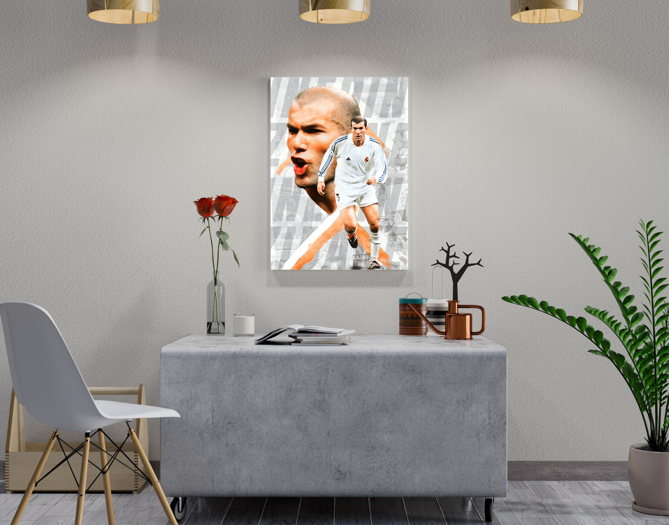"Zinedine Zidane: Real Madrid"- Shiny & Sturdy Metallic Poster Art That Pops & Sticks