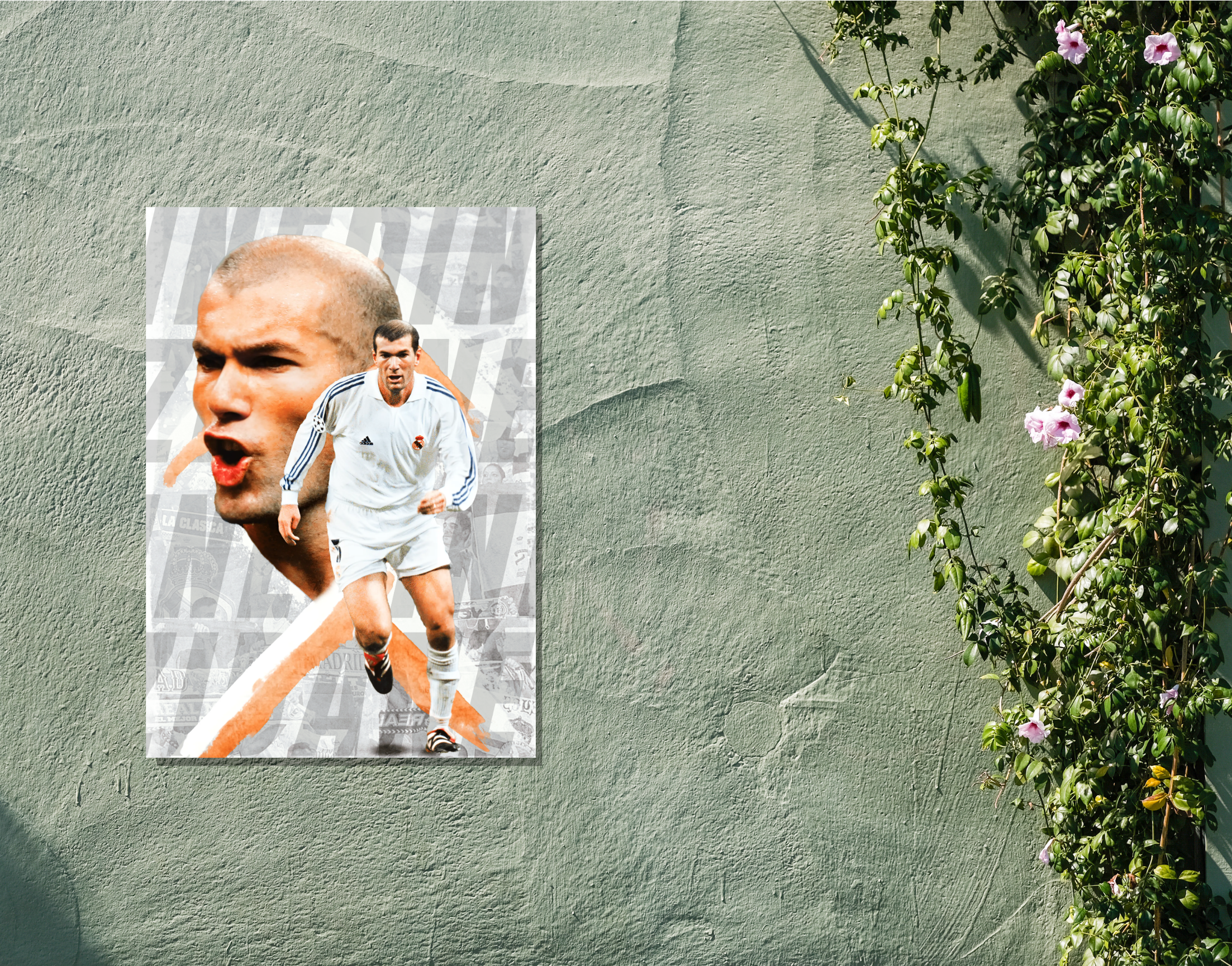 "Zinedine Zidane: Real Madrid"- Shiny & Sturdy Metallic Poster Art That Pops & Sticks
