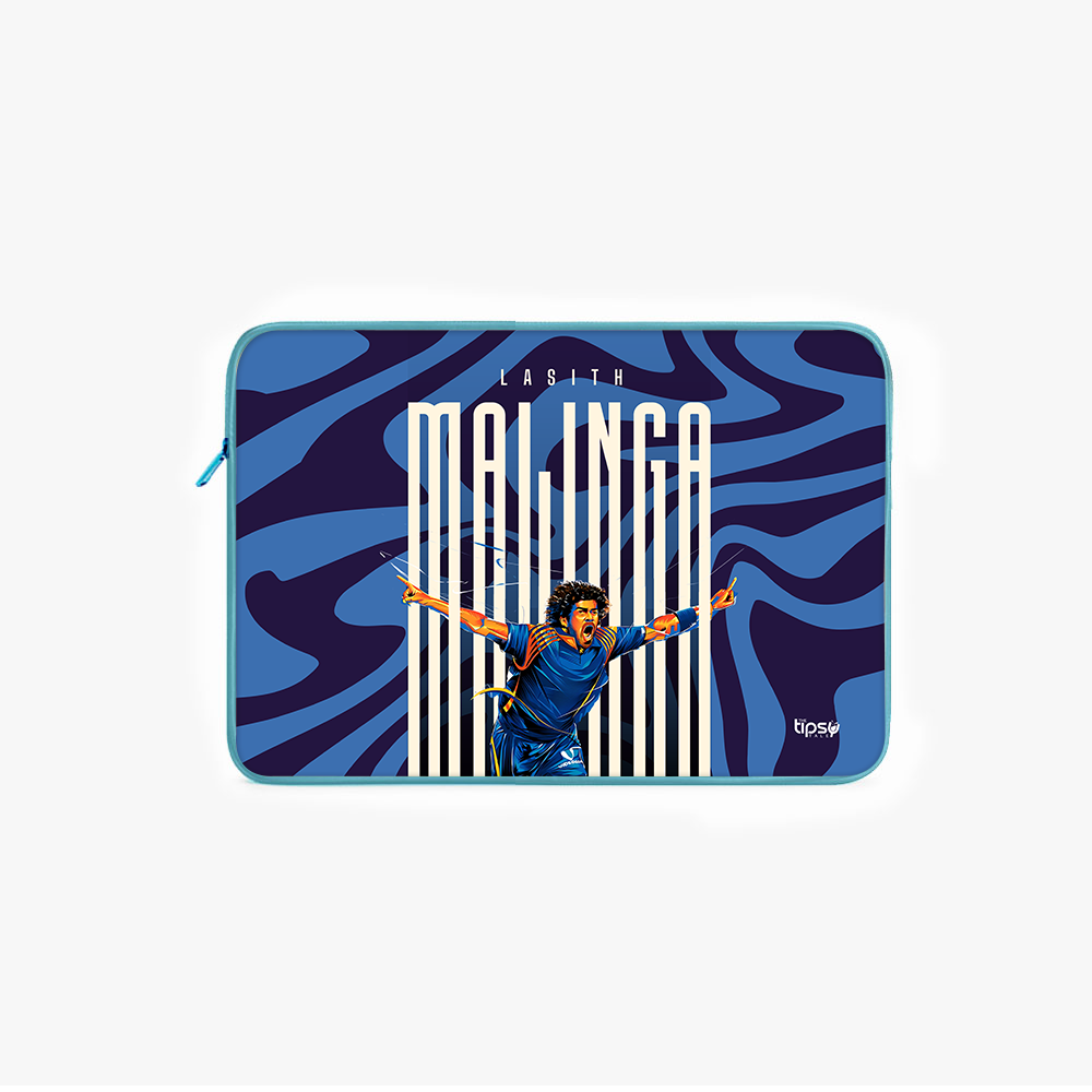 "LASITH MALINGA - CRICKET FAN BASE " -Laptop Sleeves:Bold Modern Design for Every Size