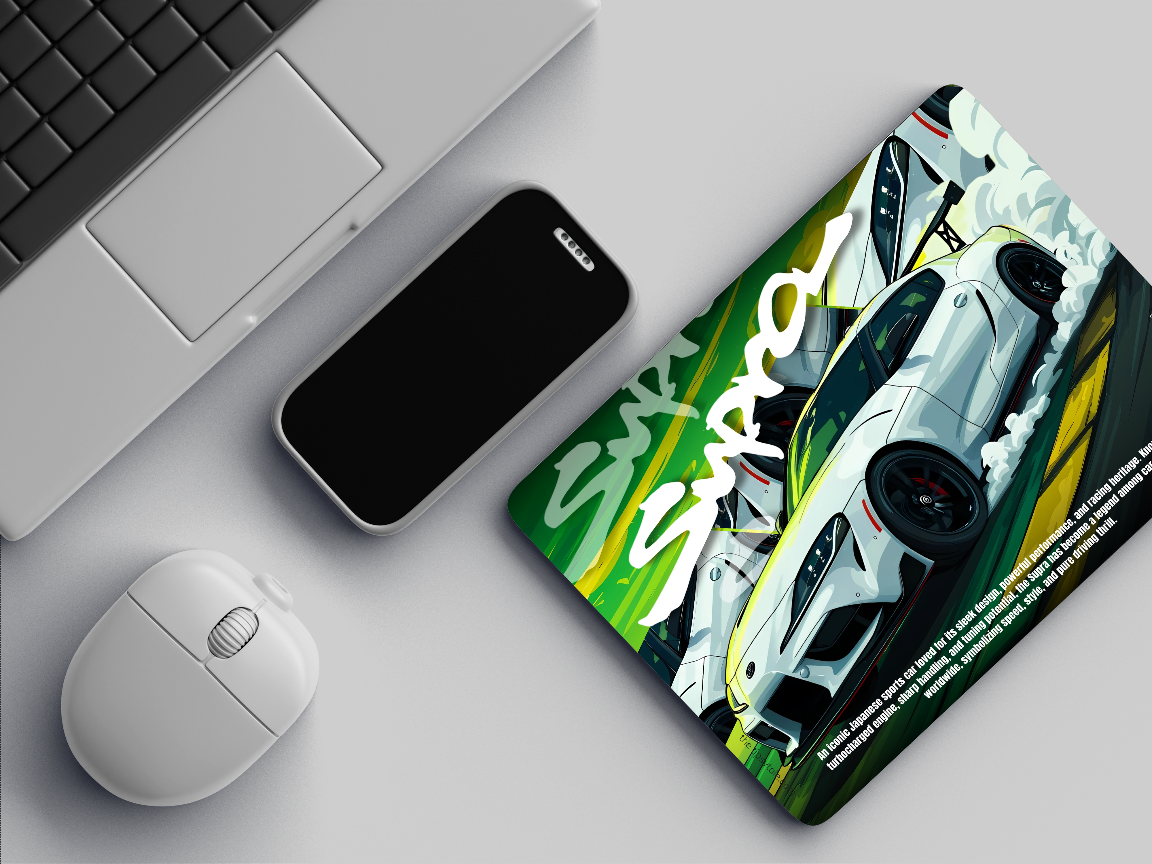"SUPRA- THE LEGEND" Mousepad Enhance Your Workspace with Style