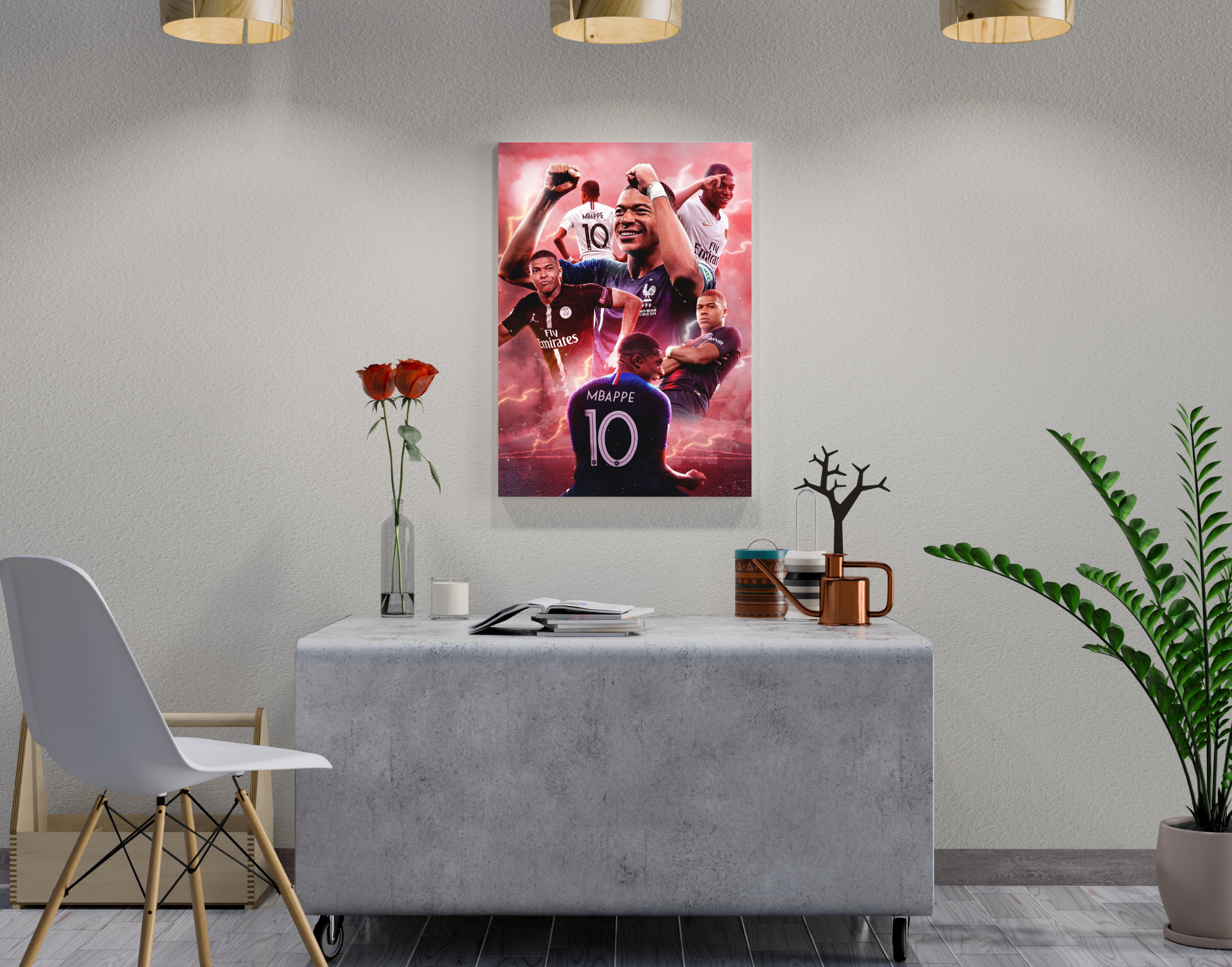 "Kylian Mbappé: france 10"- Shiny & Sturdy Metallic Poster  Art That Pops & Sticks