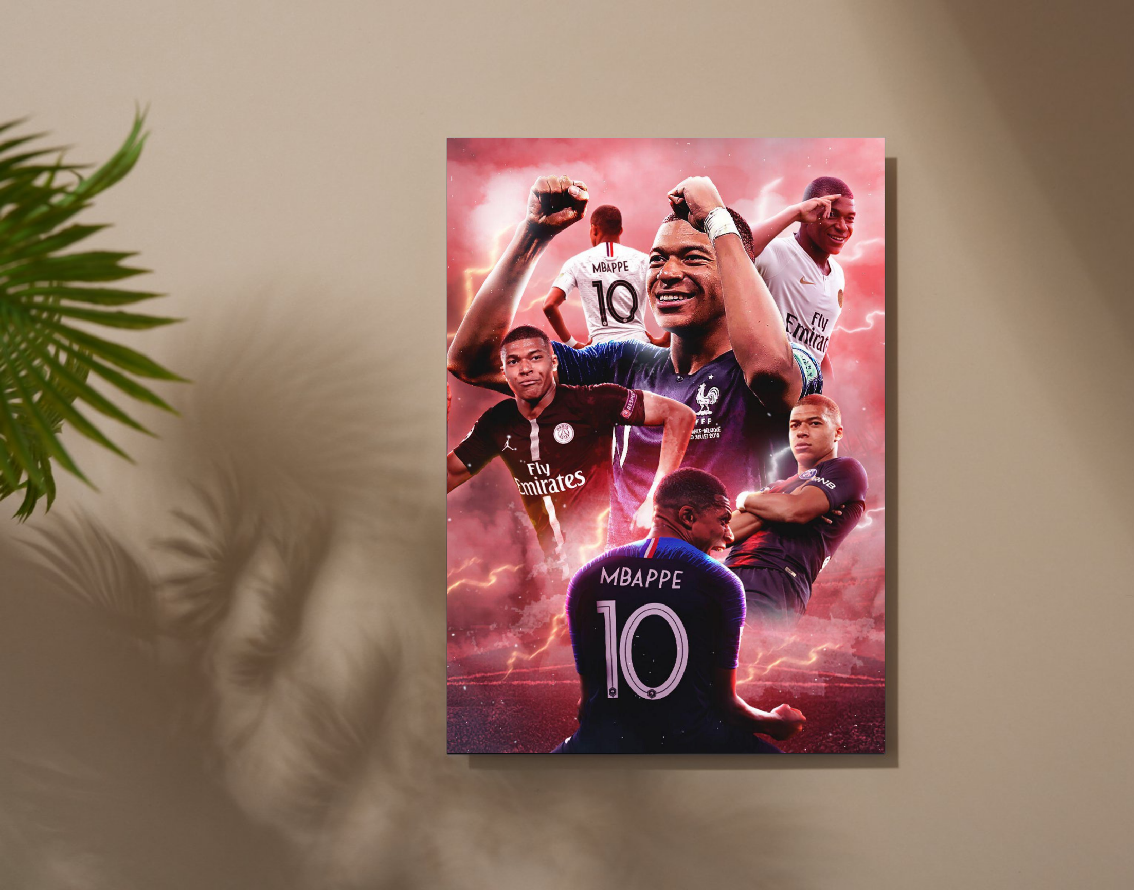 "Kylian Mbappé: france 10"- Shiny & Sturdy Metallic Poster  Art That Pops & Sticks