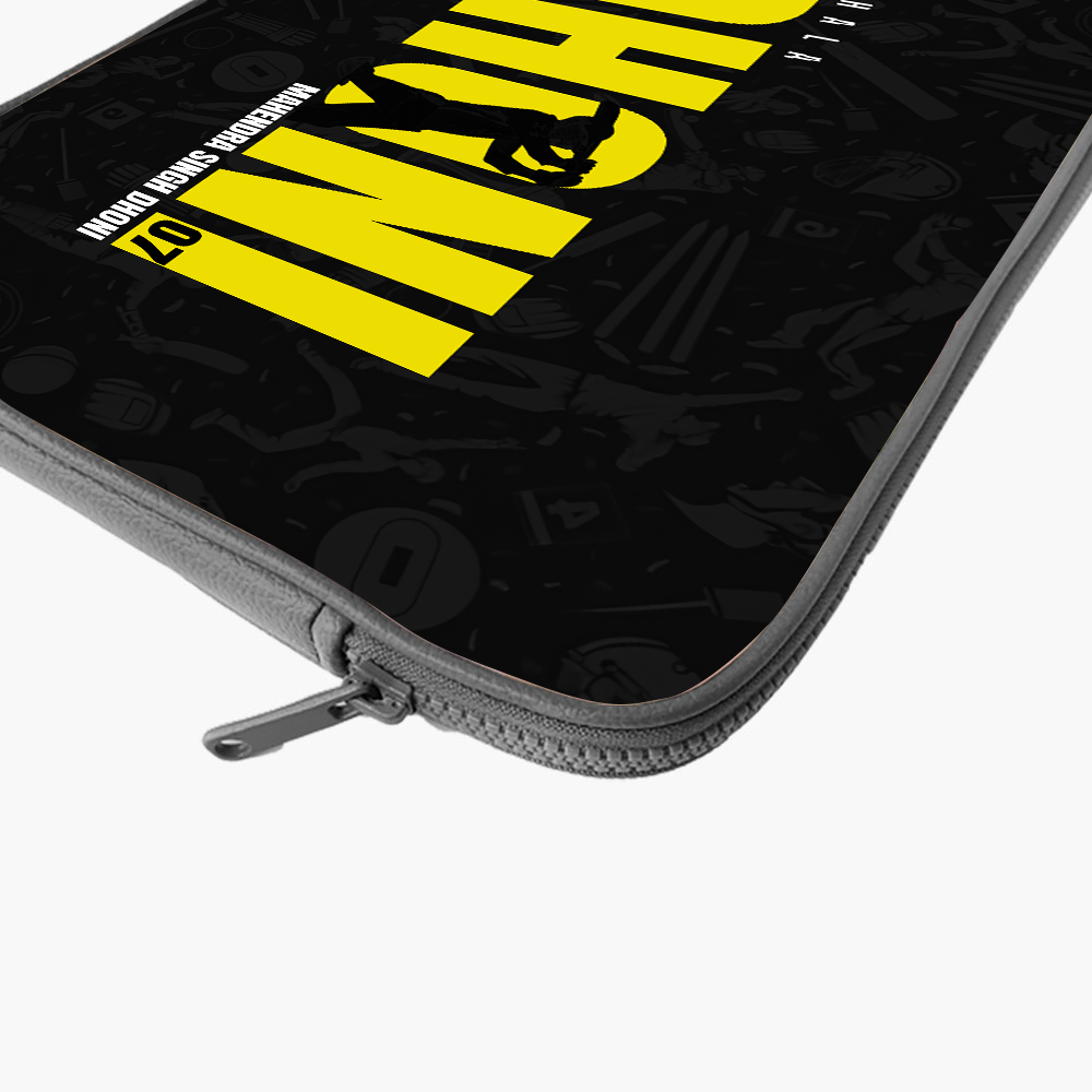 "DHONI - CRICKET FANDOM " -Laptop Sleeves:Bold Modern Design for Every Size