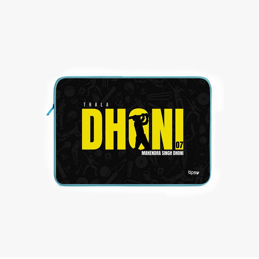 "DHONI - CRICKET FANDOM " -Laptop Sleeves:Bold Modern Design for Every Size
