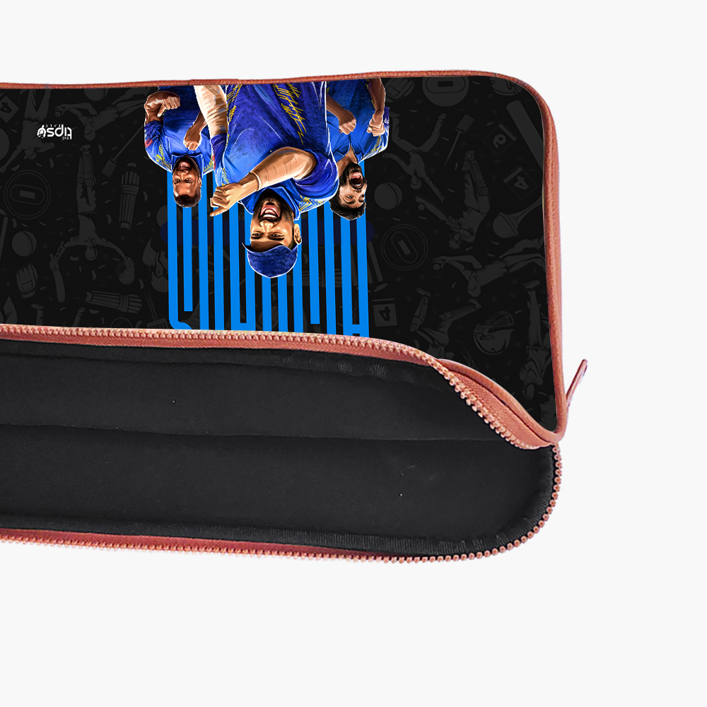 "ALWAYS BLUE - CRICKET FANBASE " -Laptop Sleeves:Bold Modern Design for Every Size