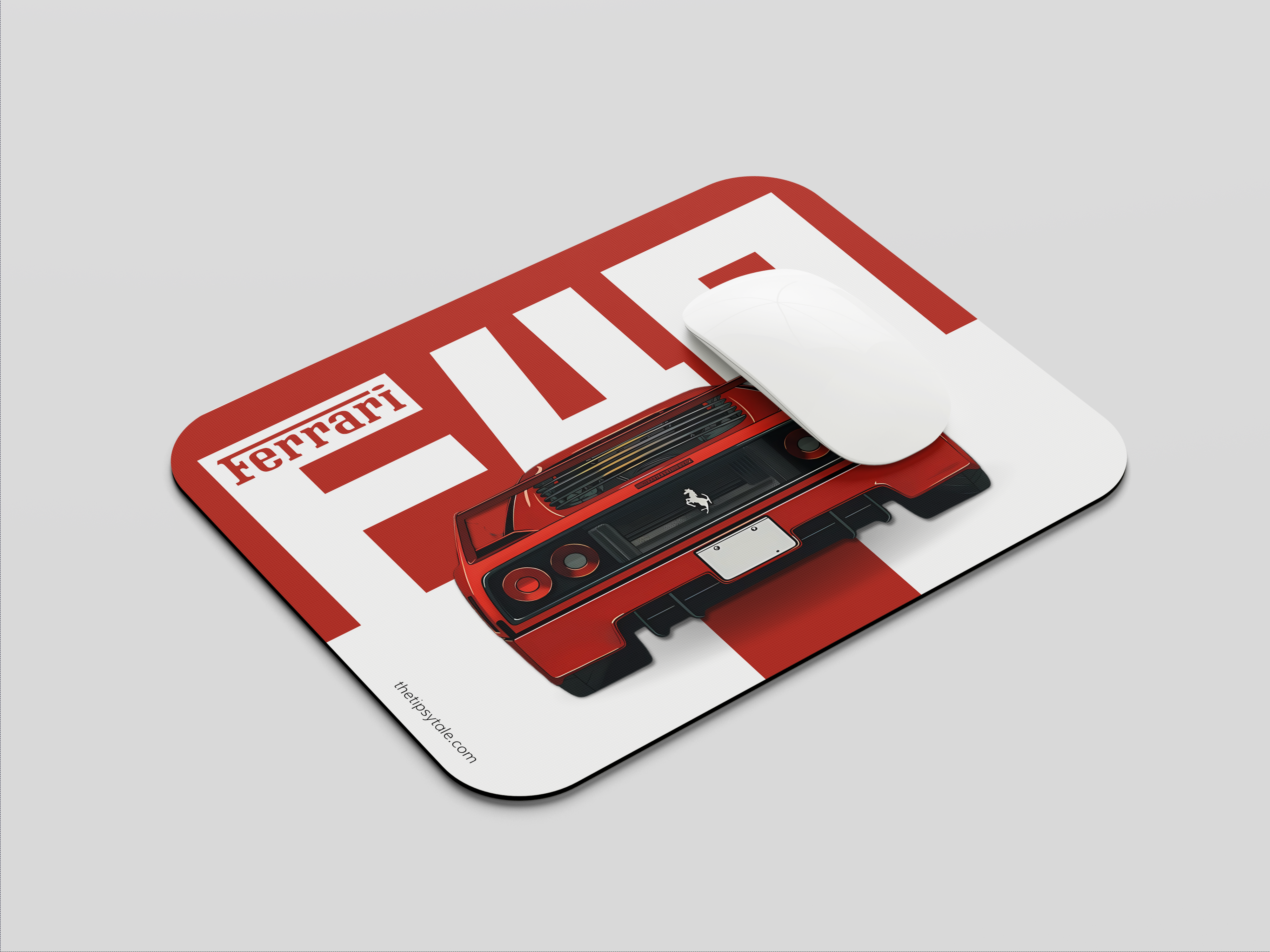 "F40 - THE RED LEGEND" Mousepad Enhance Your Workspace with Style