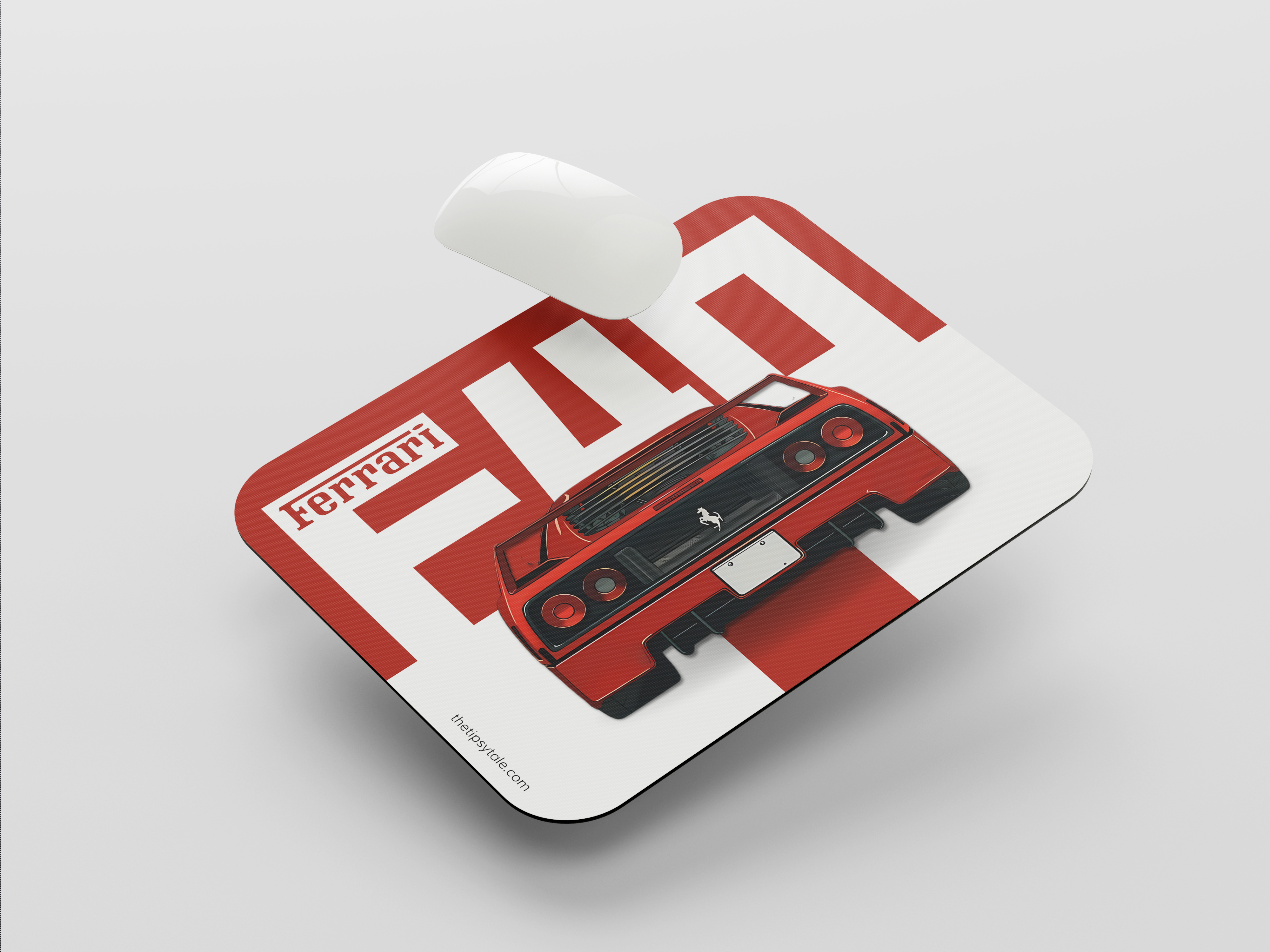 "F40 - THE RED LEGEND" Mousepad Enhance Your Workspace with Style