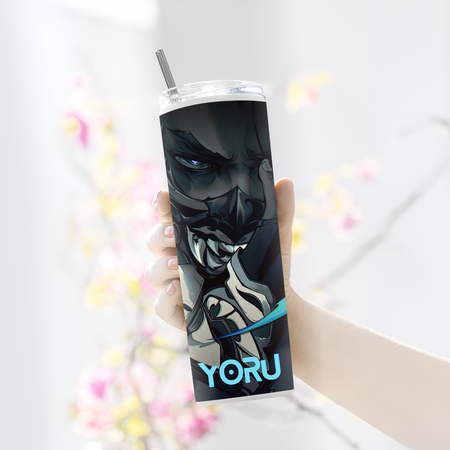 "YORU - VALORANT" Tumbler with Metal Straw