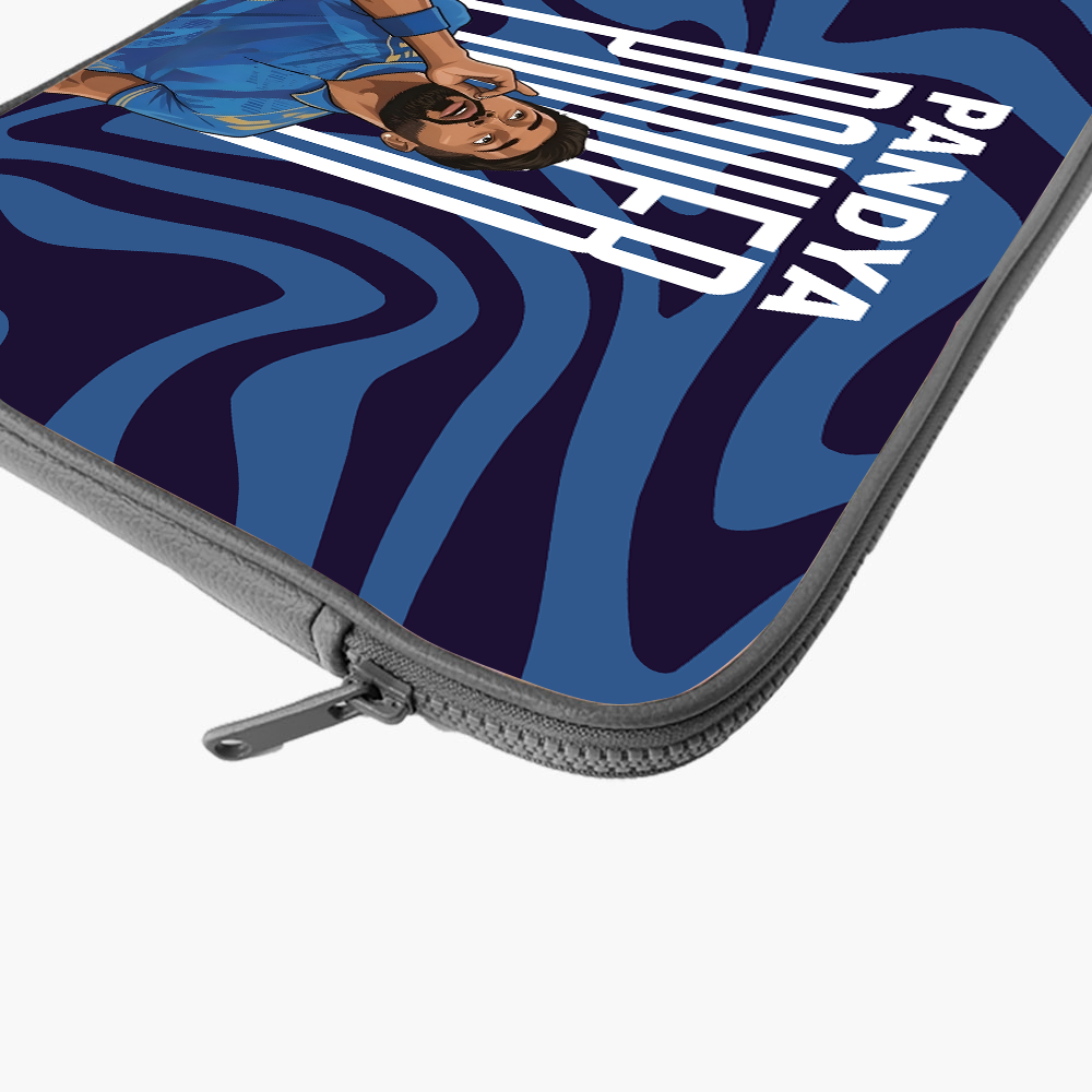 "PANDYA POWER: CRICKET FANBASE" -Laptop Sleeves:Bold Modern Design for Every Size