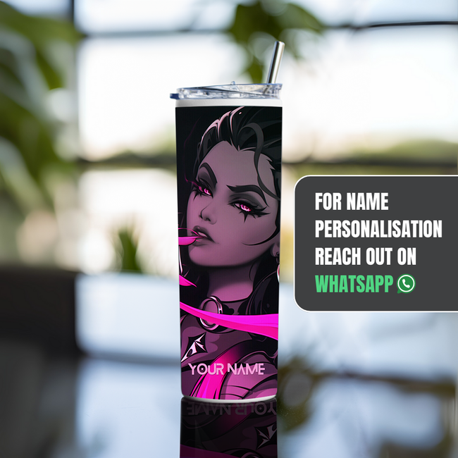 "REYNA - VALORANT" Tumbler with Metal Straw