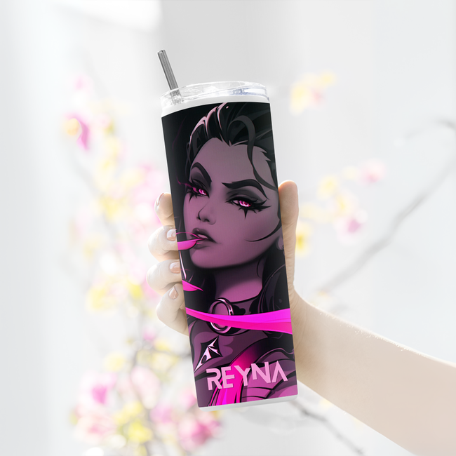 "REYNA - VALORANT" Tumbler with Metal Straw