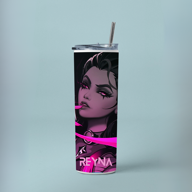 "REYNA - VALORANT" Tumbler with Metal Straw