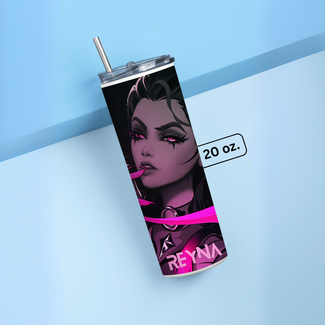 "REYNA - VALORANT" Tumbler with Metal Straw