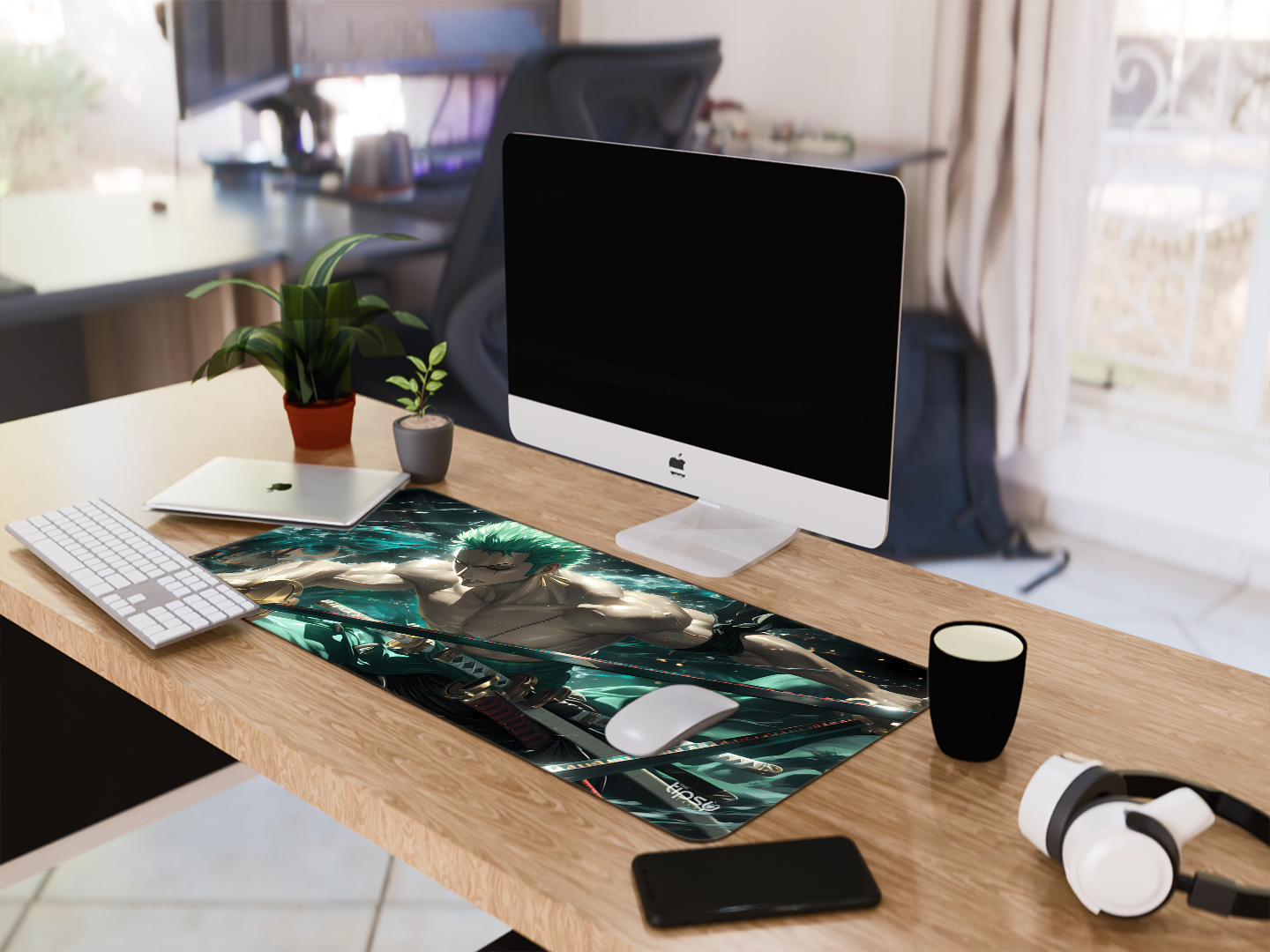 "Roronoa Zoro- In Action" Gaming Mousepad- Elevate Your Gaming Experience