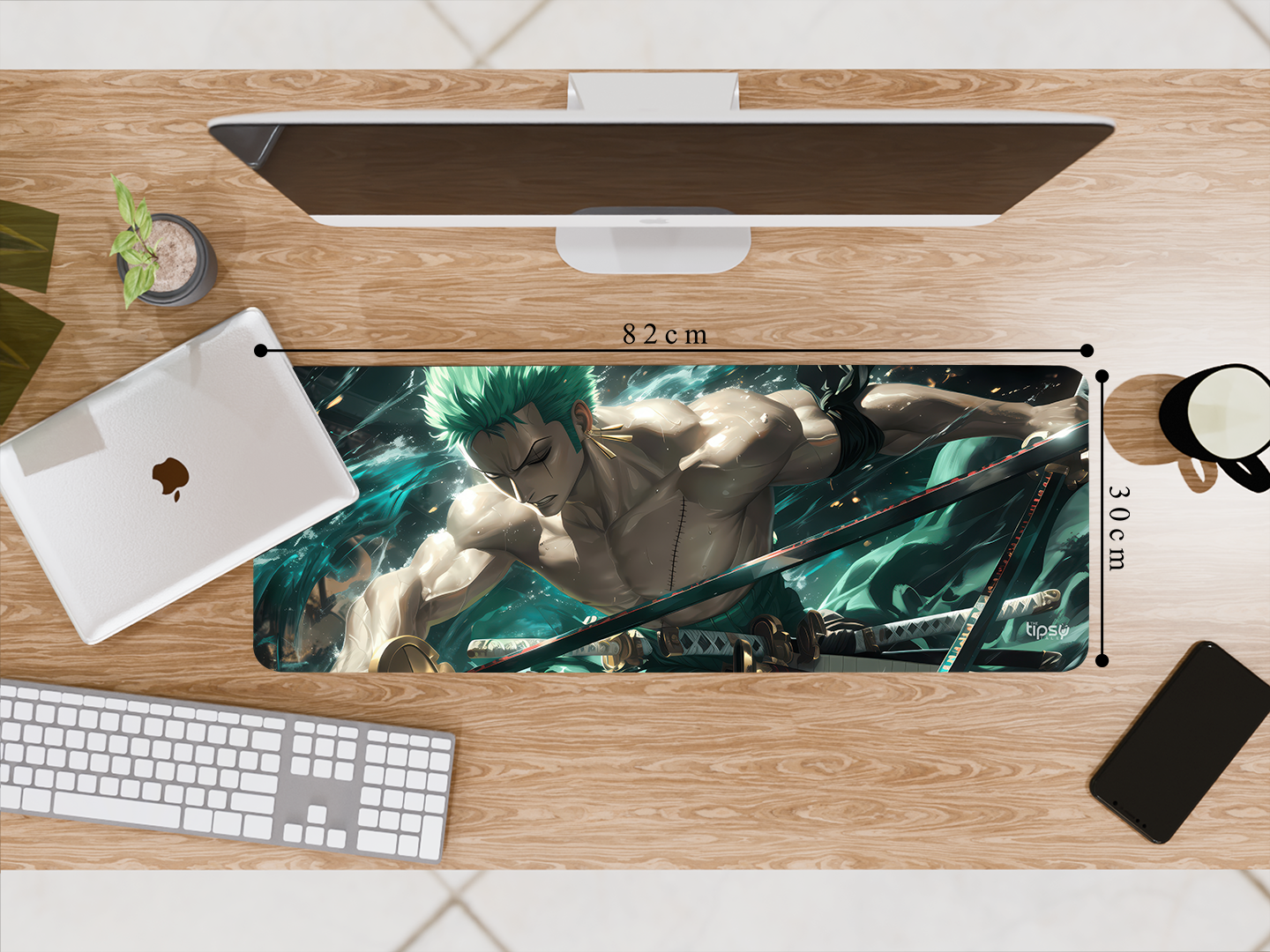 "Roronoa Zoro- In Action" Gaming Mousepad- Elevate Your Gaming Experience