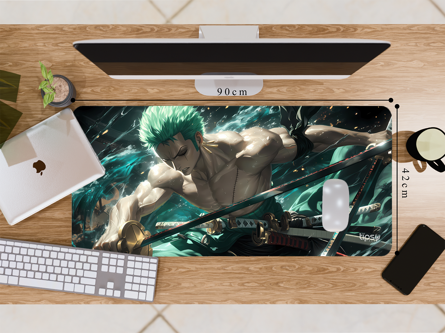 "Roronoa Zoro- In Action" Gaming Mousepad- Elevate Your Gaming Experience