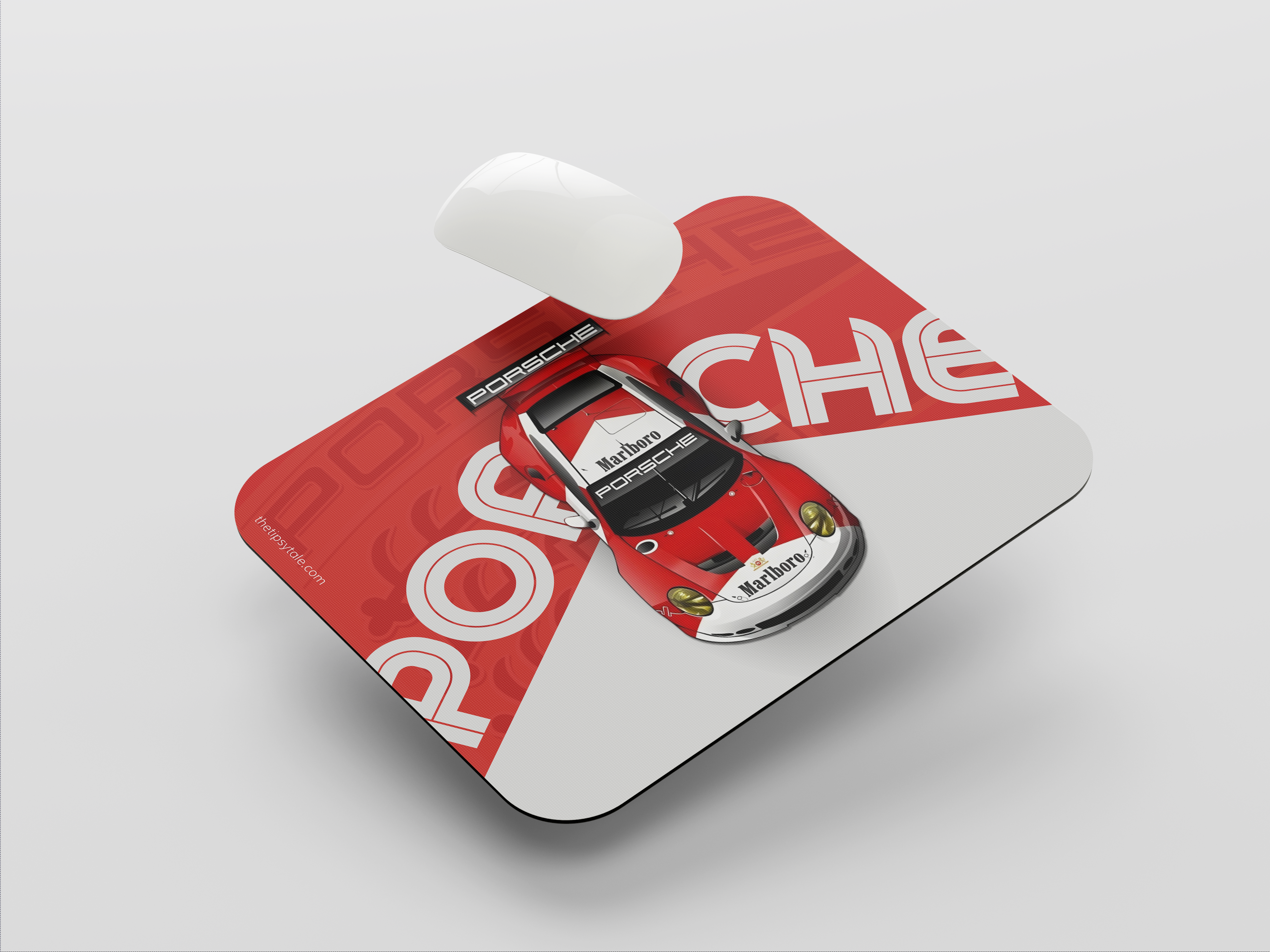 "PORSCHE 911 RSR - BORN TO RACE" Mousepad Enhance Your Workspace with Style