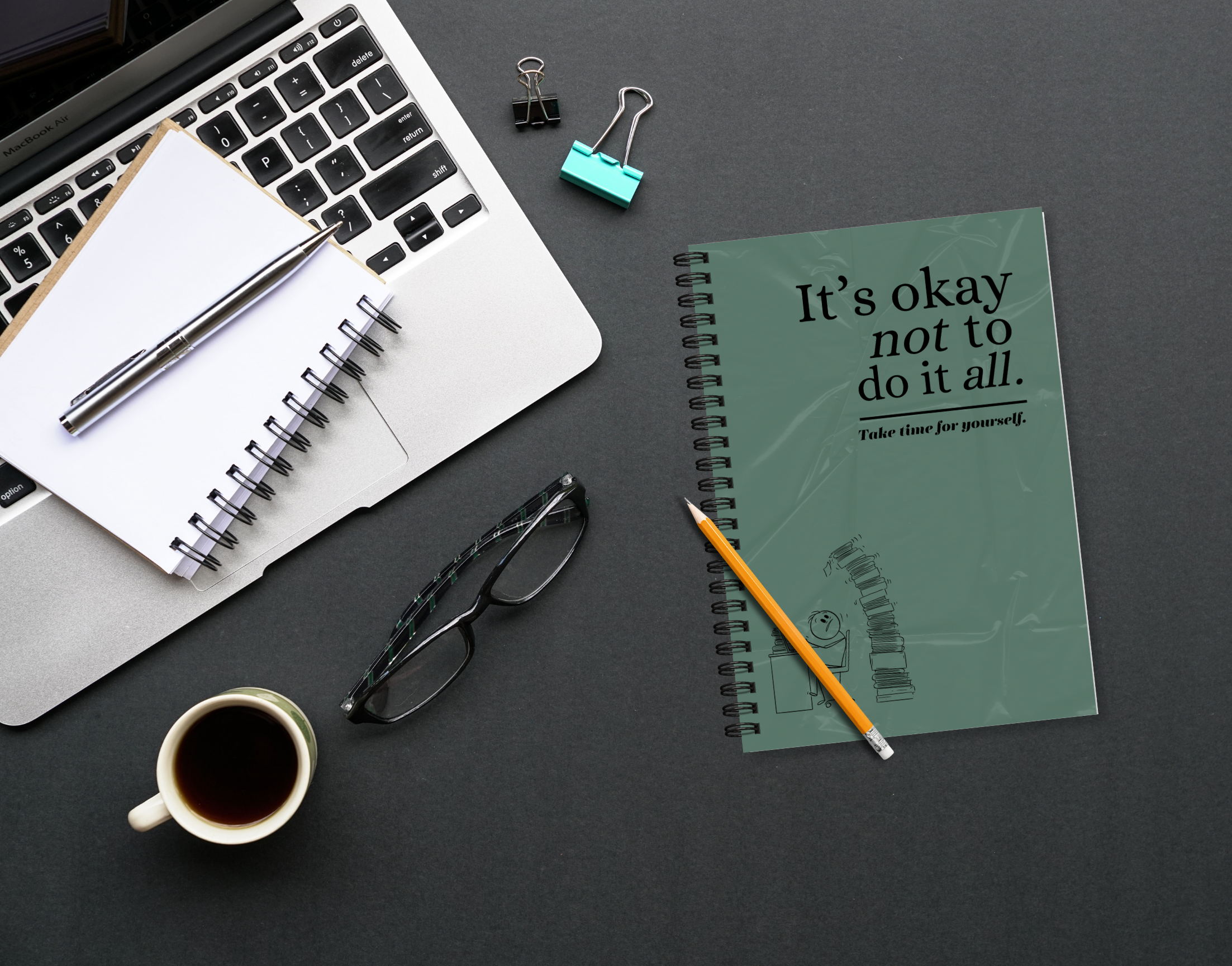 "IT'S OKAY NOT TO DO IT ALL" Elegant & Inspiring Diary for Daily Reflection