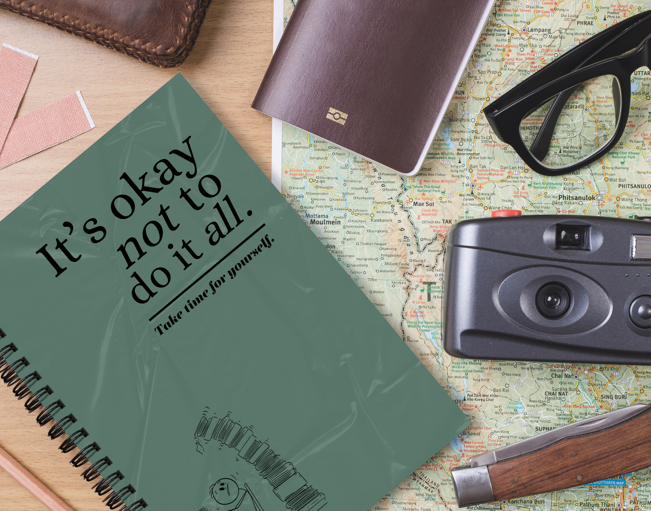 "IT'S OKAY NOT TO DO IT ALL" Elegant & Inspiring Diary for Daily Reflection