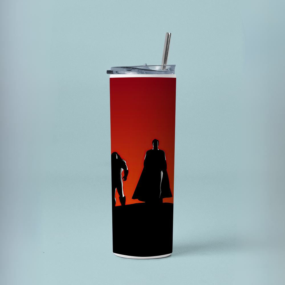 "Justice League-SciFic" Tumbler with Metal Straw