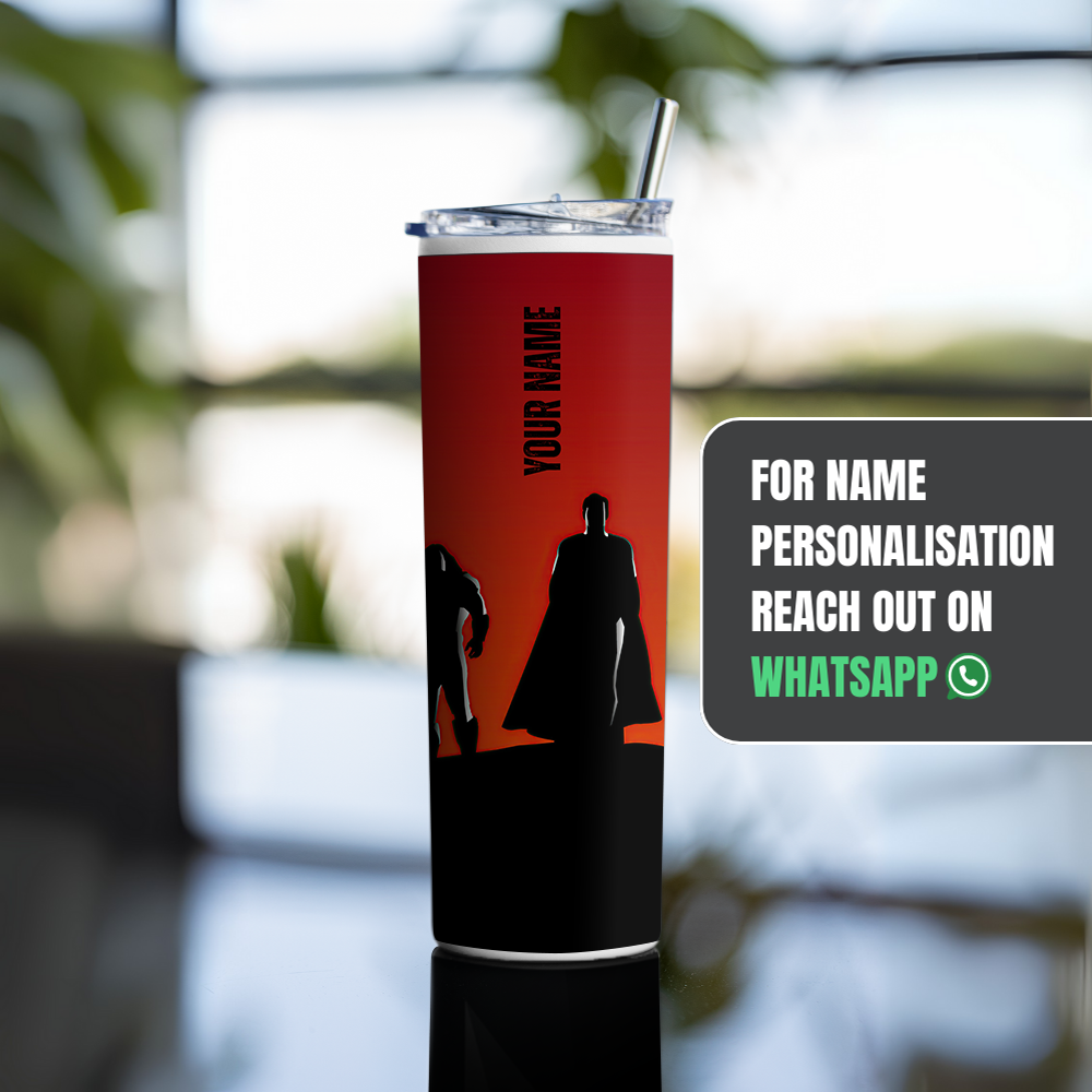 "Justice League-SciFic" Tumbler with Metal Straw