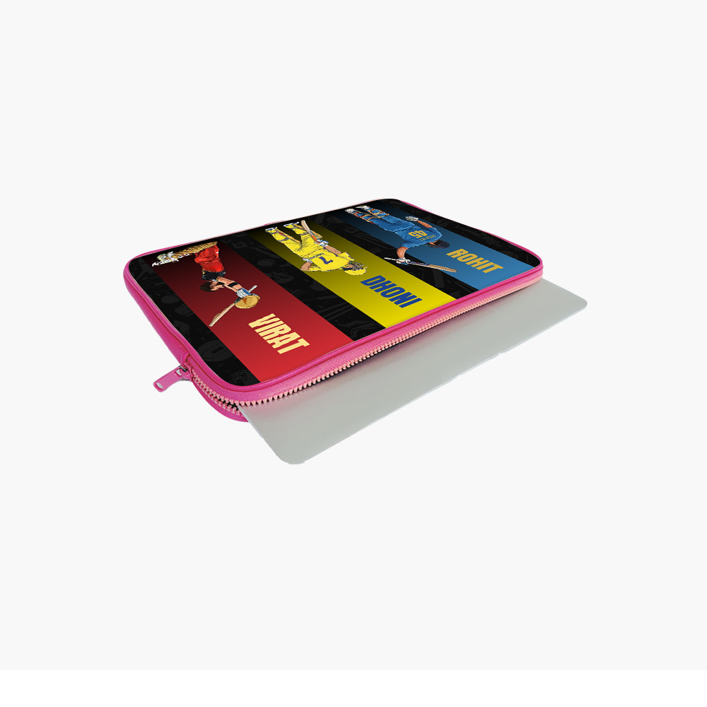 "3 LEGENDS - CRICKET FANDOM " -Laptop Sleeves:Bold Modern Design for Every Size