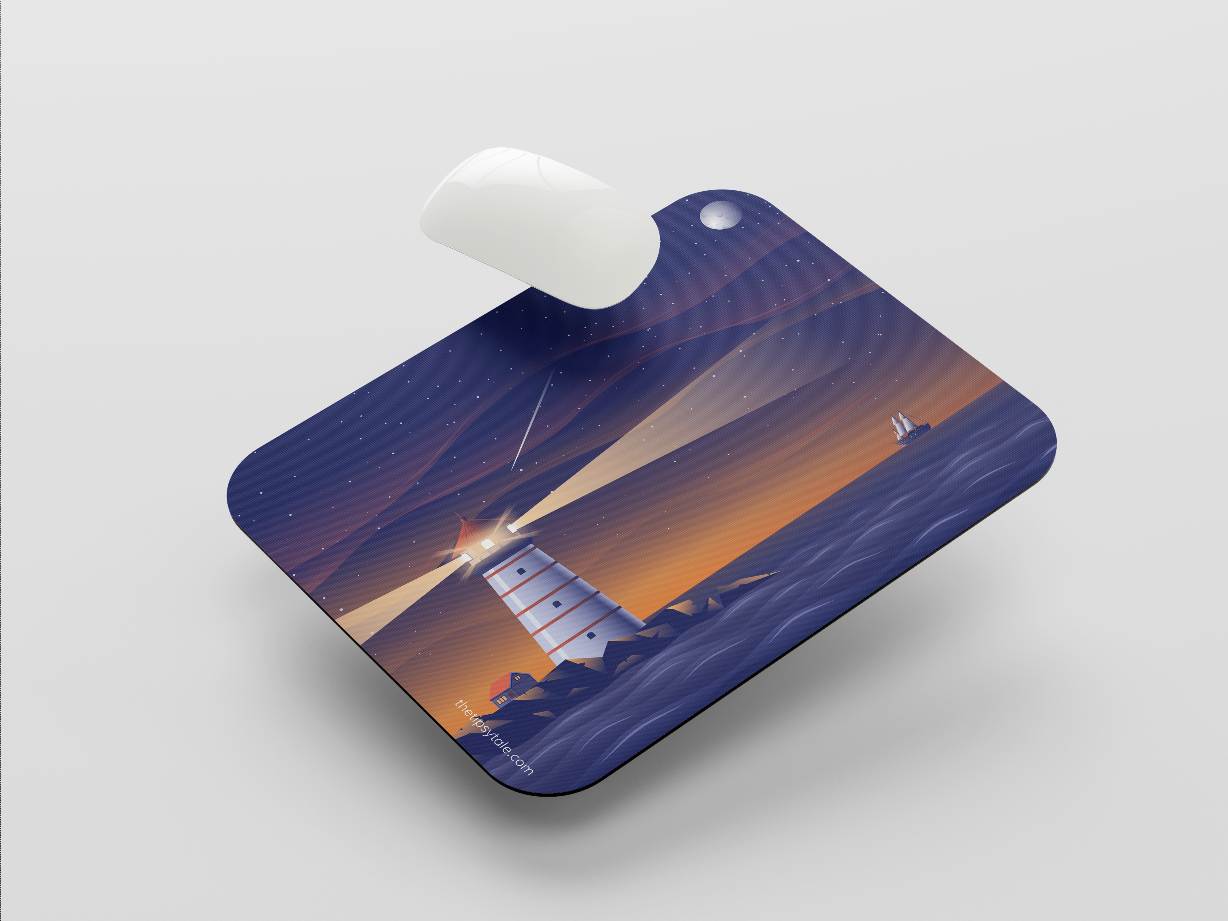 "Light House" Mousepad Enhance Your Workspace with Style