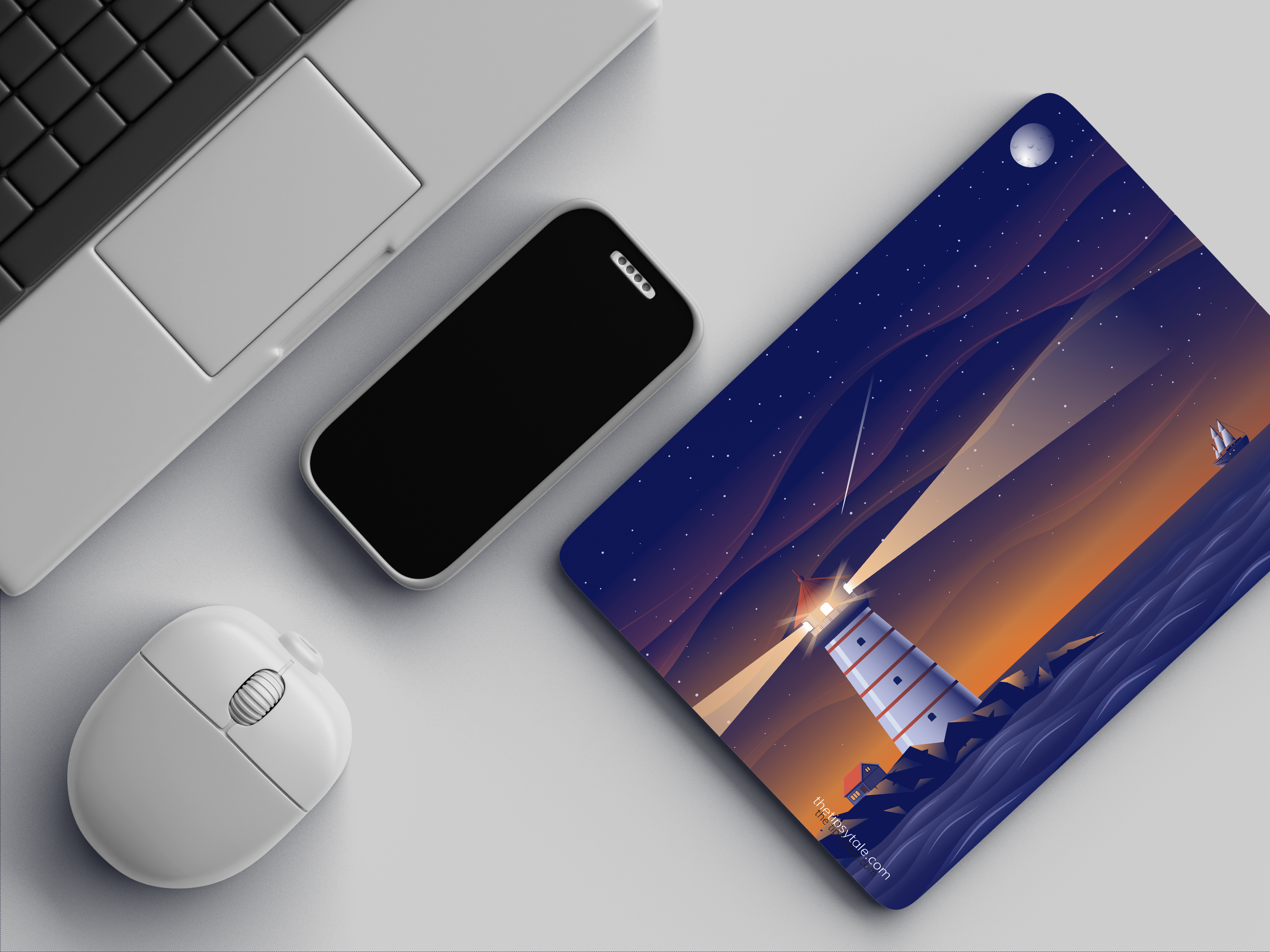 "Light House" Mousepad Enhance Your Workspace with Style