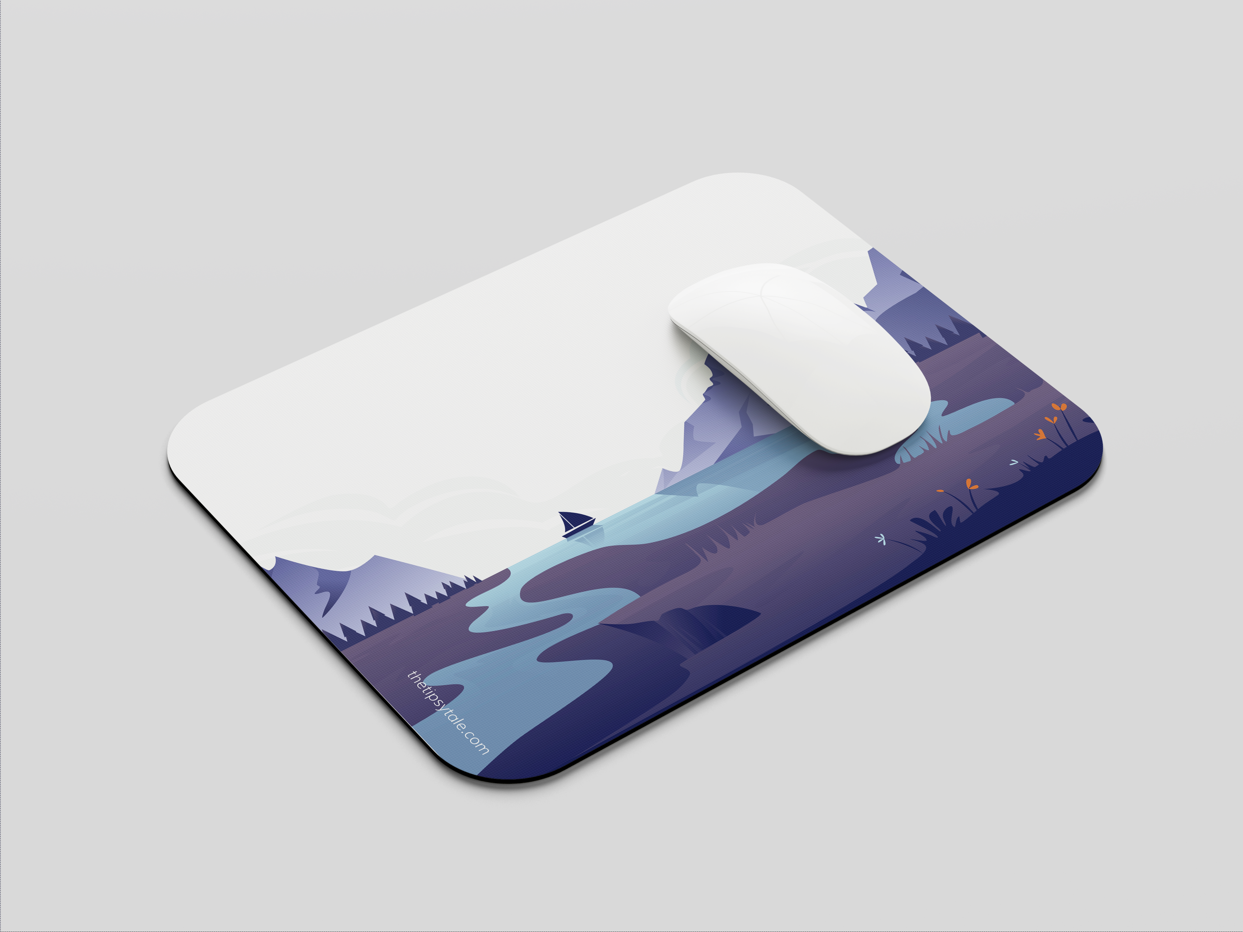 "In-between the Mountains" Mousepad Enhance Your Workspace with Style