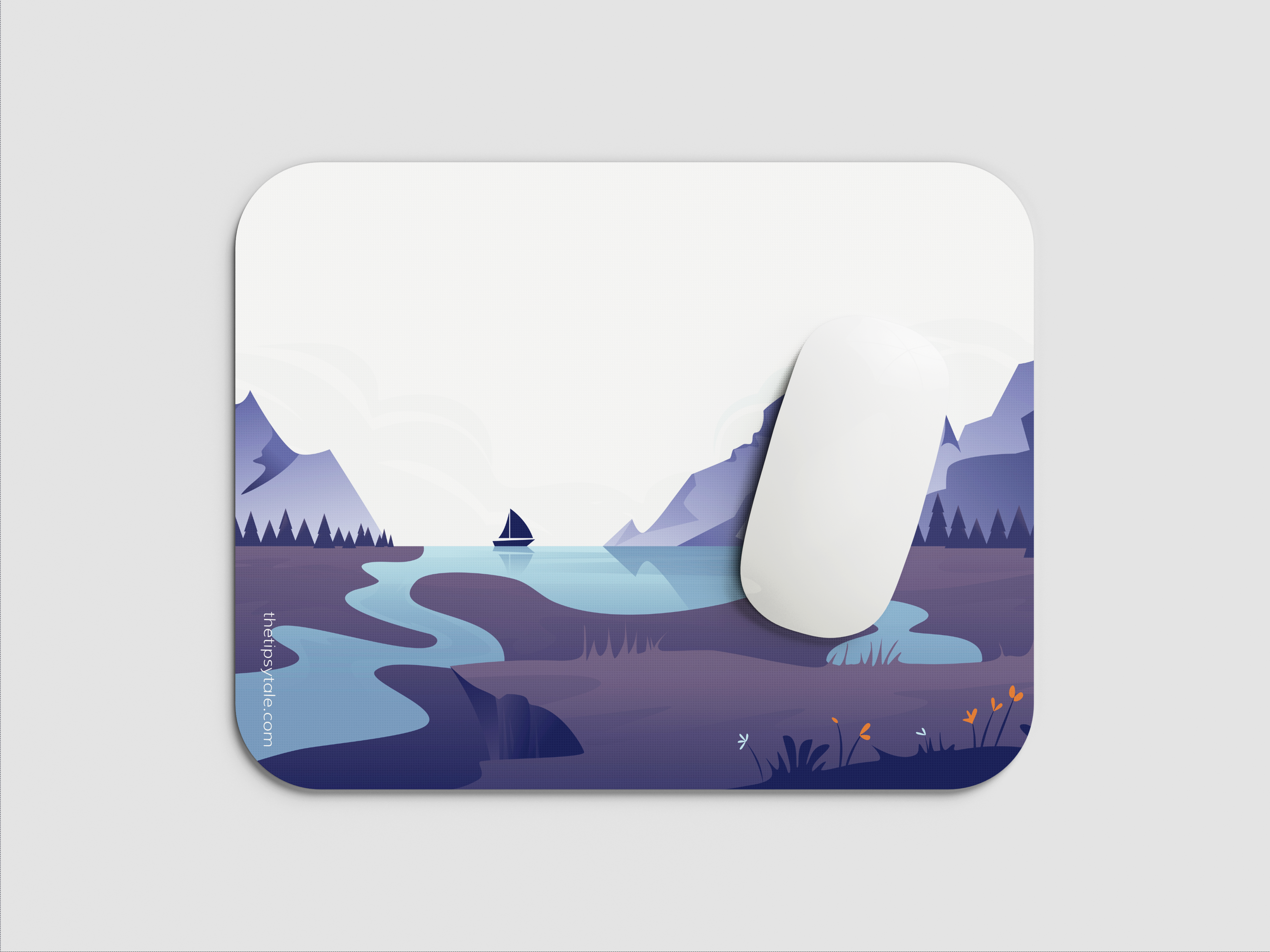"In-between the Mountains" Mousepad Enhance Your Workspace with Style