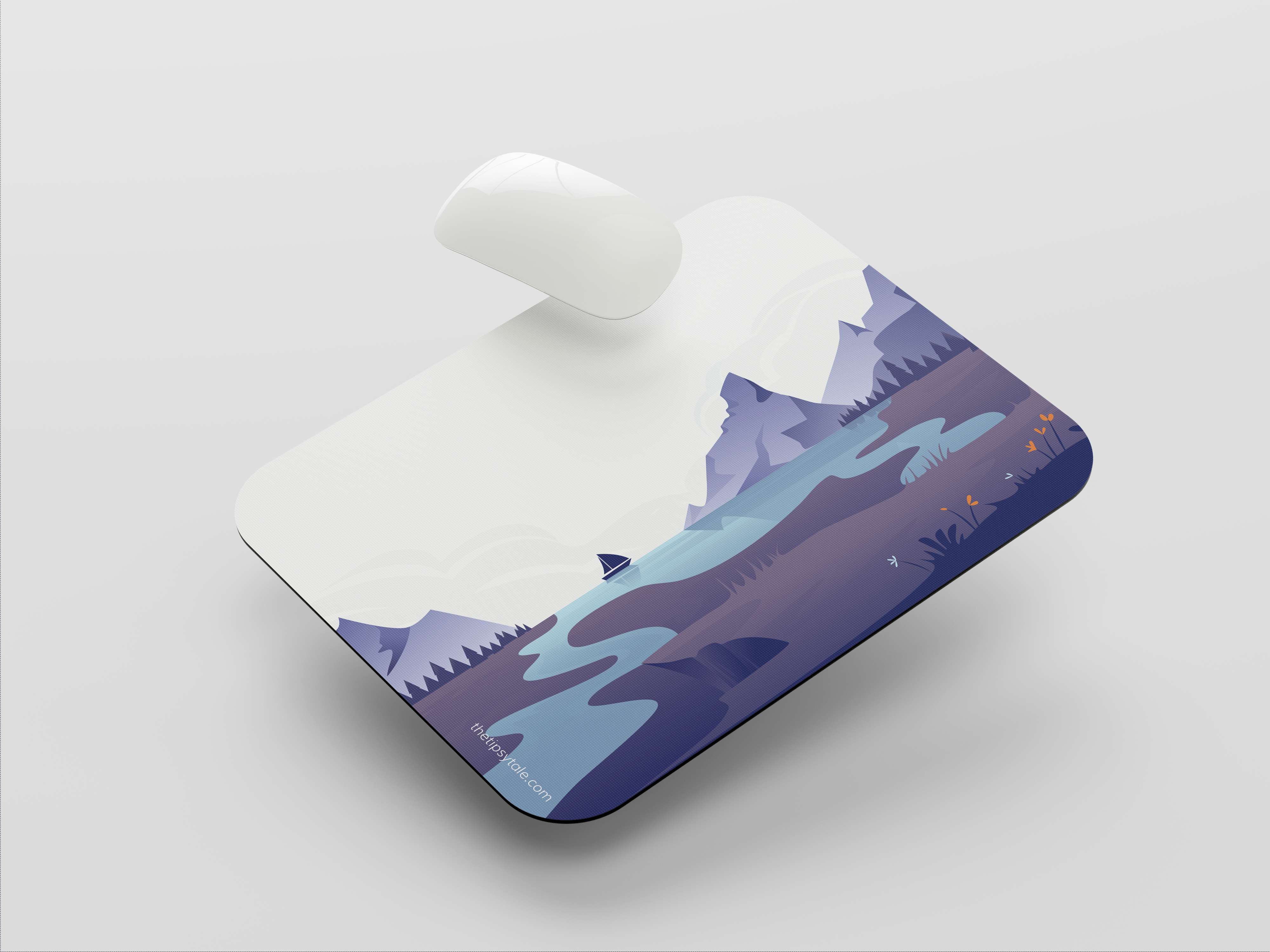"In-between the Mountains" Mousepad Enhance Your Workspace with Style