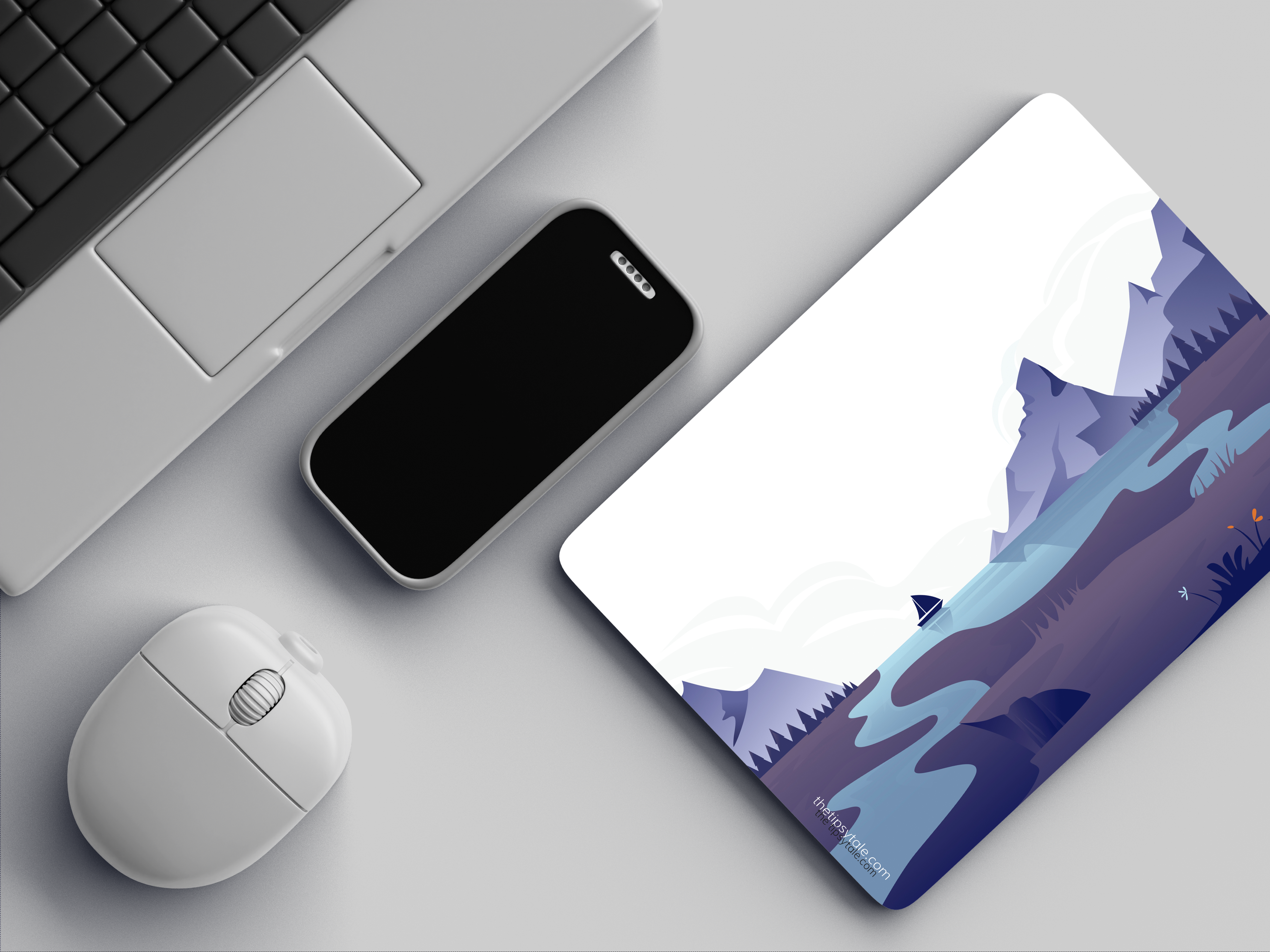 "In-between the Mountains" Mousepad Enhance Your Workspace with Style