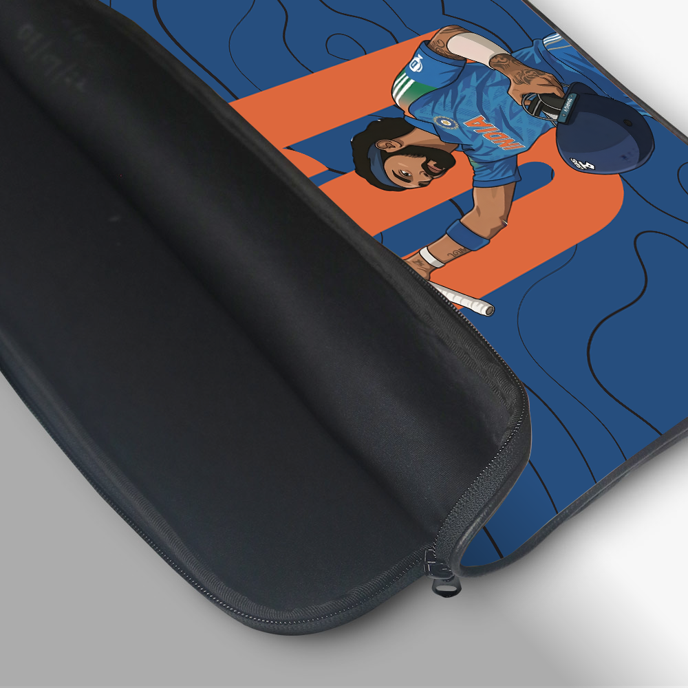 "KL RAHUL - CRICKET FANDOM" -Laptop Sleeves:Bold Modern Design for Every Size