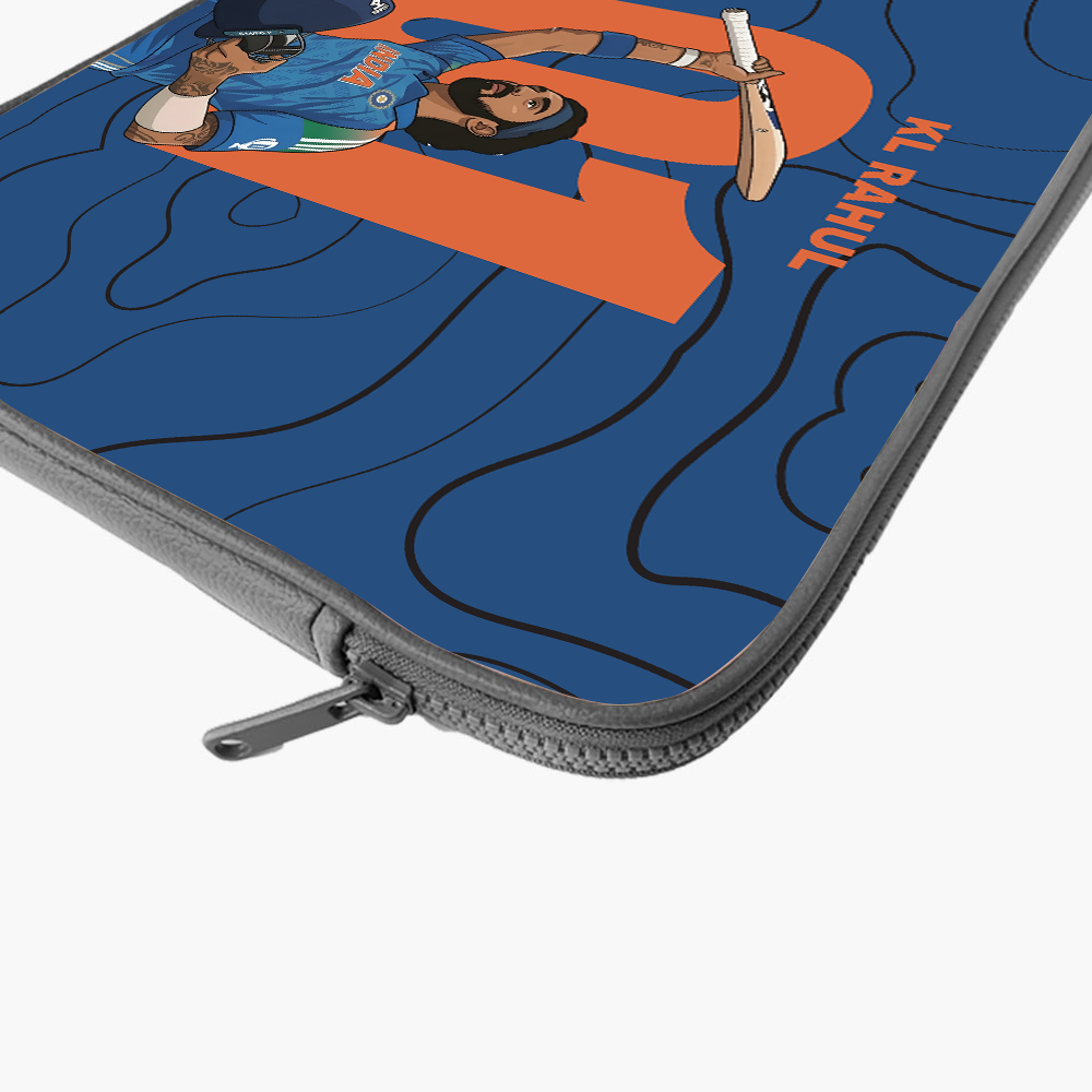 "KL RAHUL - CRICKET FANDOM" -Laptop Sleeves:Bold Modern Design for Every Size