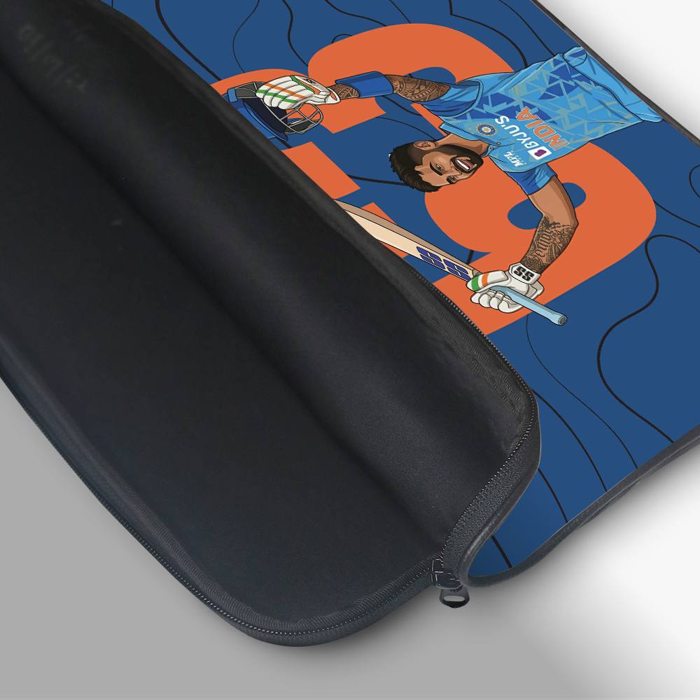 "SURYAKUMAR YADAV - CRICKET FANDOM" -Laptop Sleeves:Bold Modern Design for Every Size