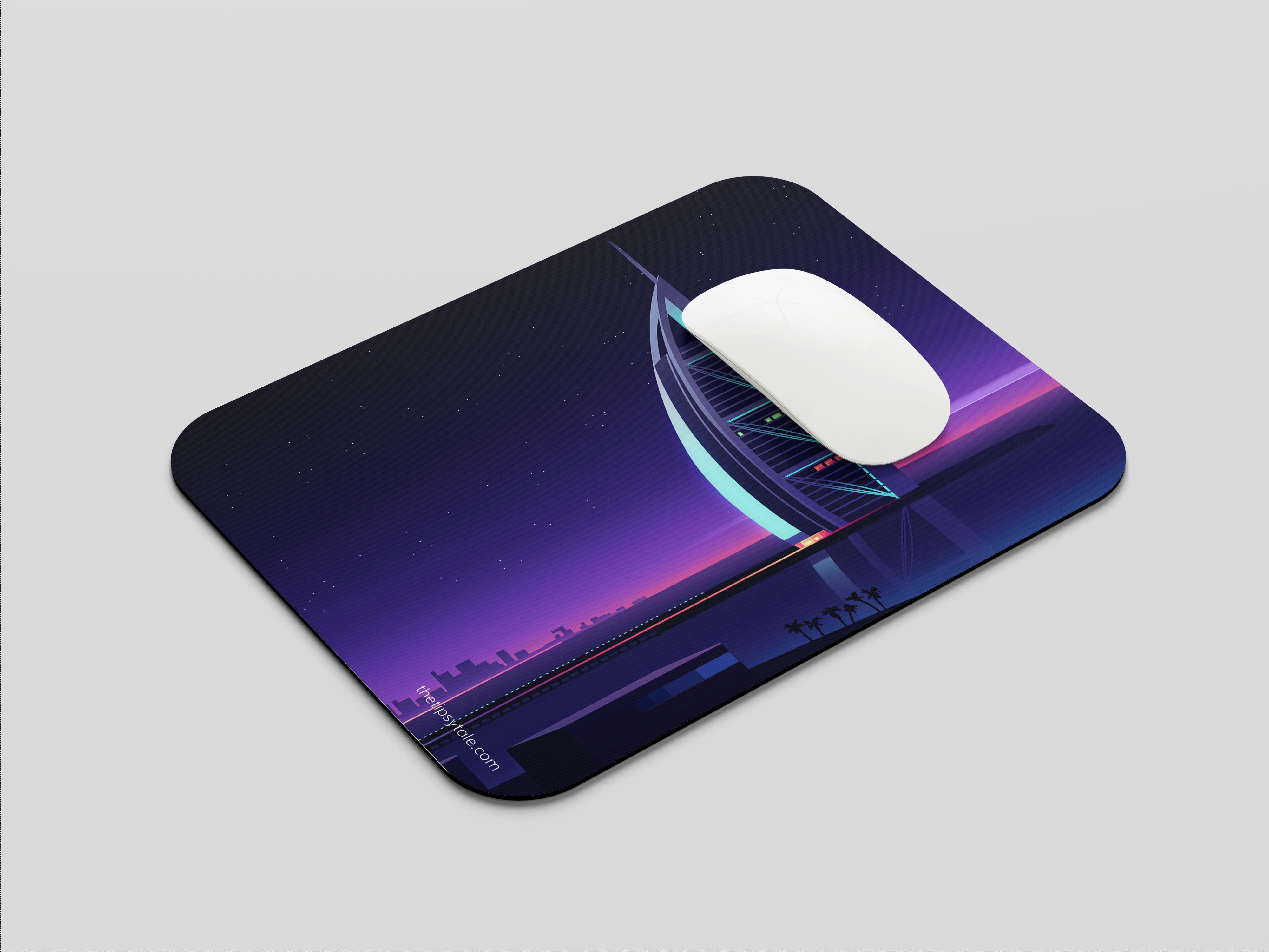 "Burj Al Arab- Radiant View" Mousepad Enhance Your Workspace with Style
