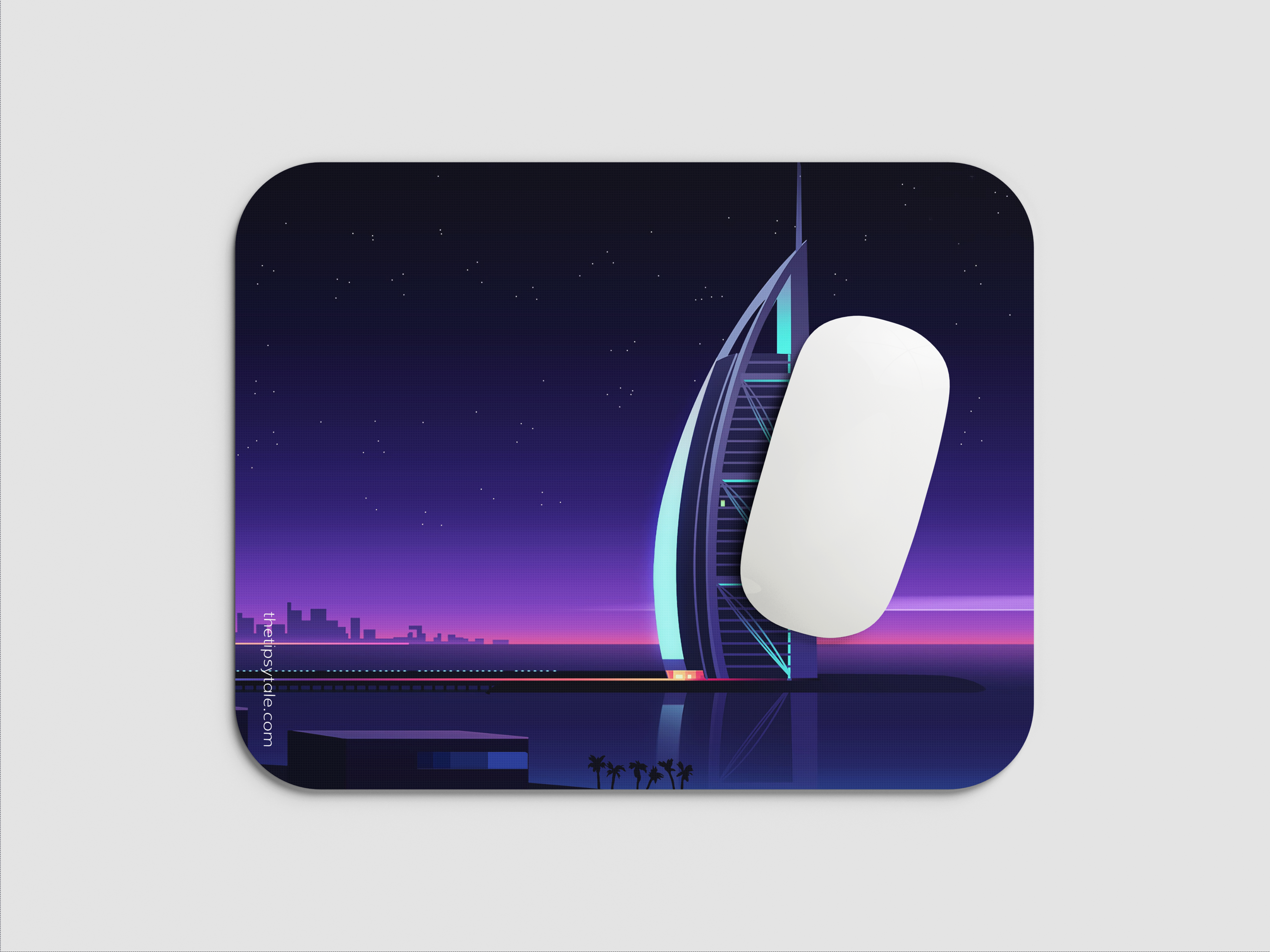 "Burj Al Arab- Radiant View" Mousepad Enhance Your Workspace with Style