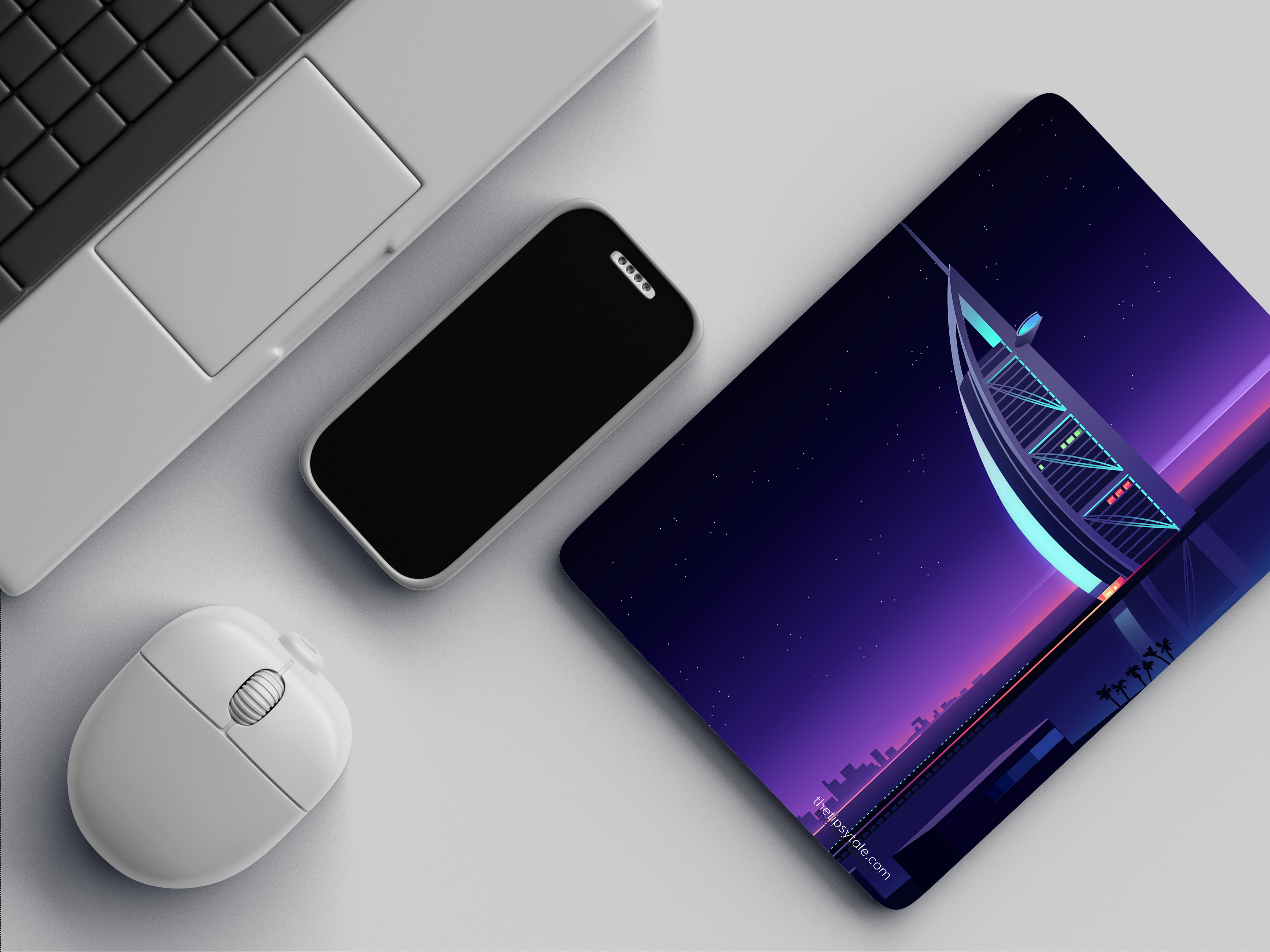 "Burj Al Arab- Radiant View" Mousepad Enhance Your Workspace with Style