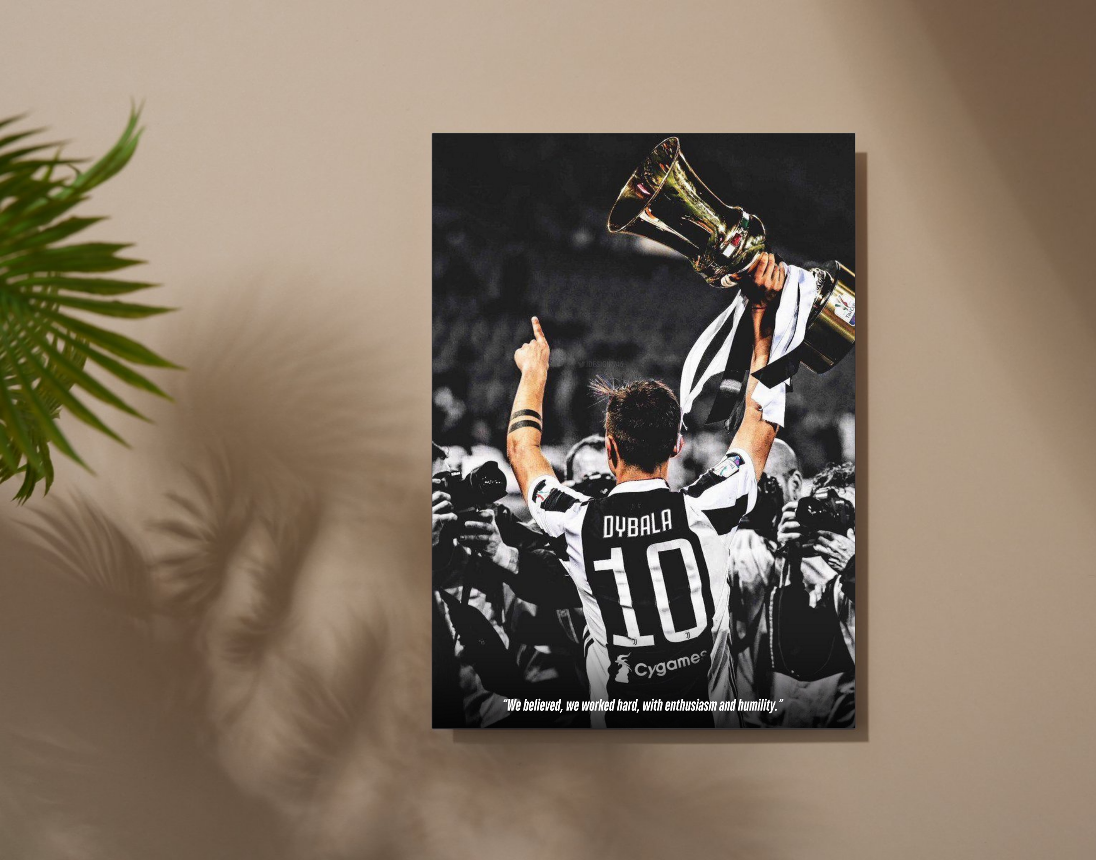 "Paulo Dybala:Juventus FC 10"- Shiny & Sturdy Metallic Poster  Art That Pops & Sticks